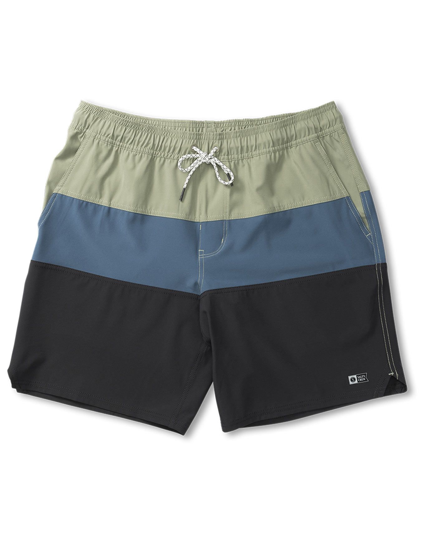Beacons 2 Elastic Boardshort Dusty Sage + Salty Crew