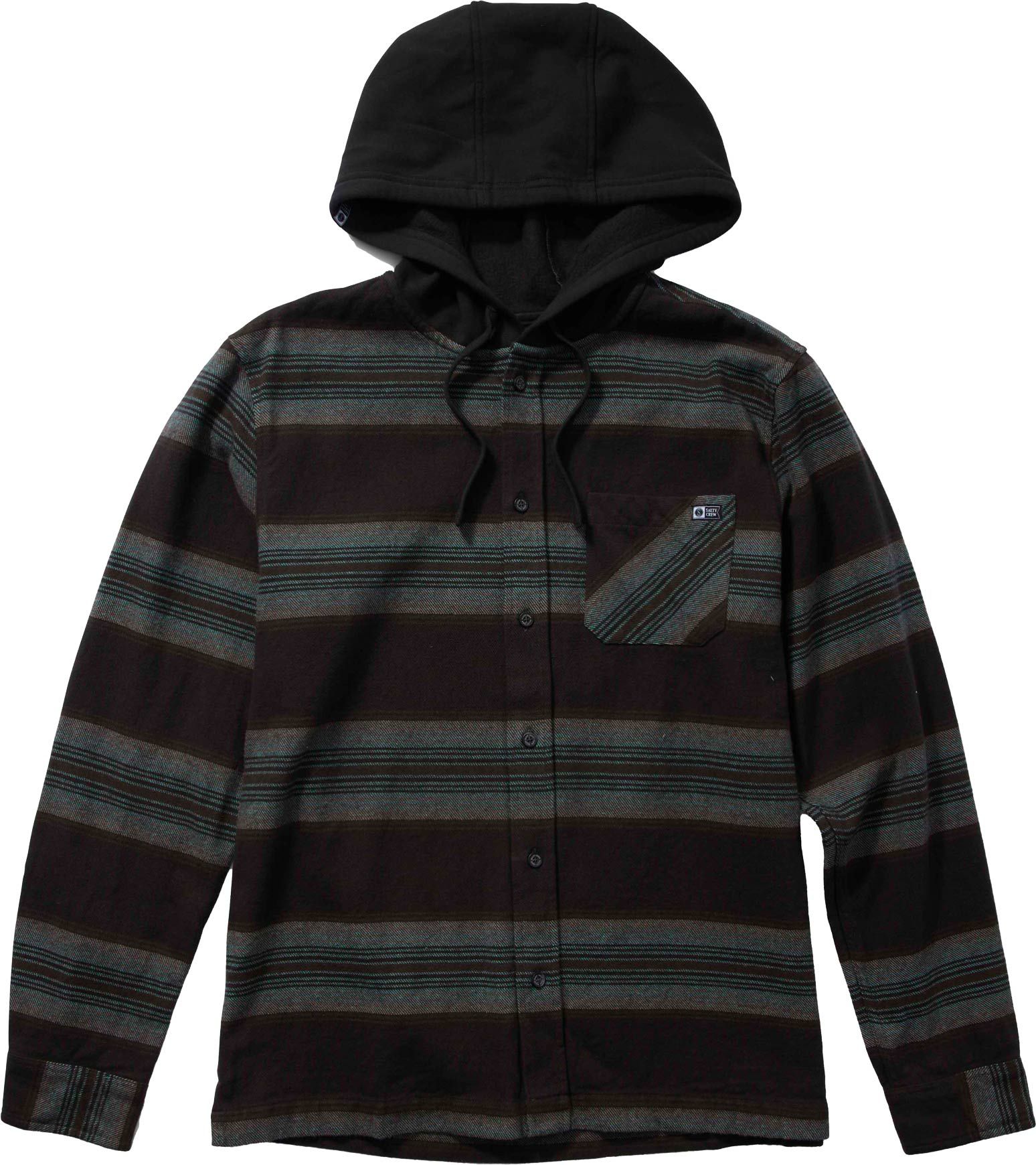 Outback Hooded Flannel Coal + Salty Crew
