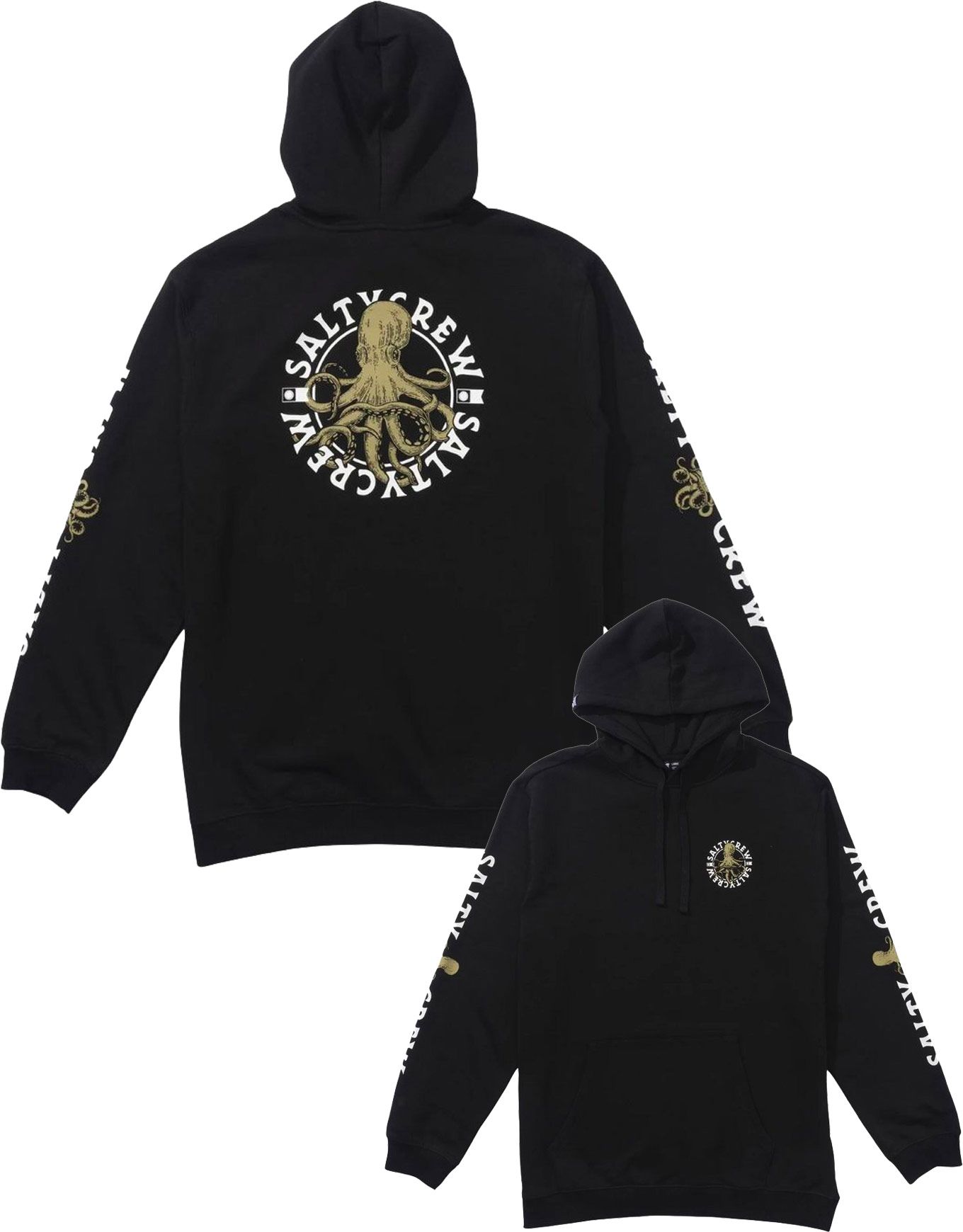 Tentacles Hooded Fleece Black + Salty Crew