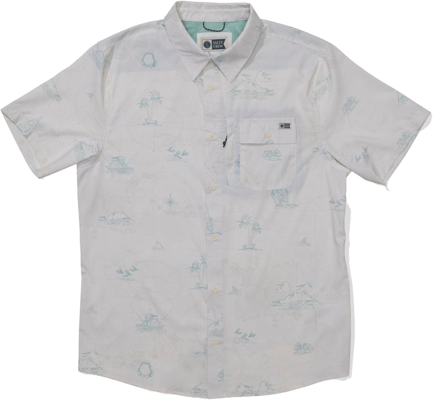 Flagship Uv Button Up White + Salty Crew