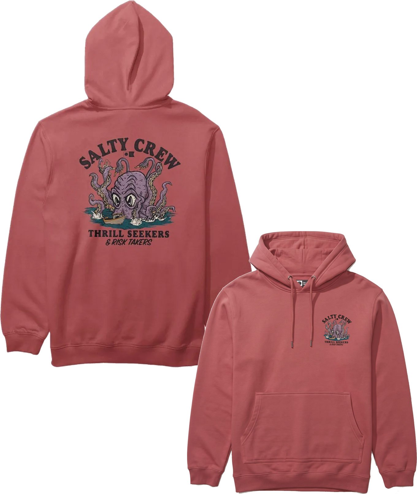 Kraken Monst Hoodie Washed Red + Salty Crew