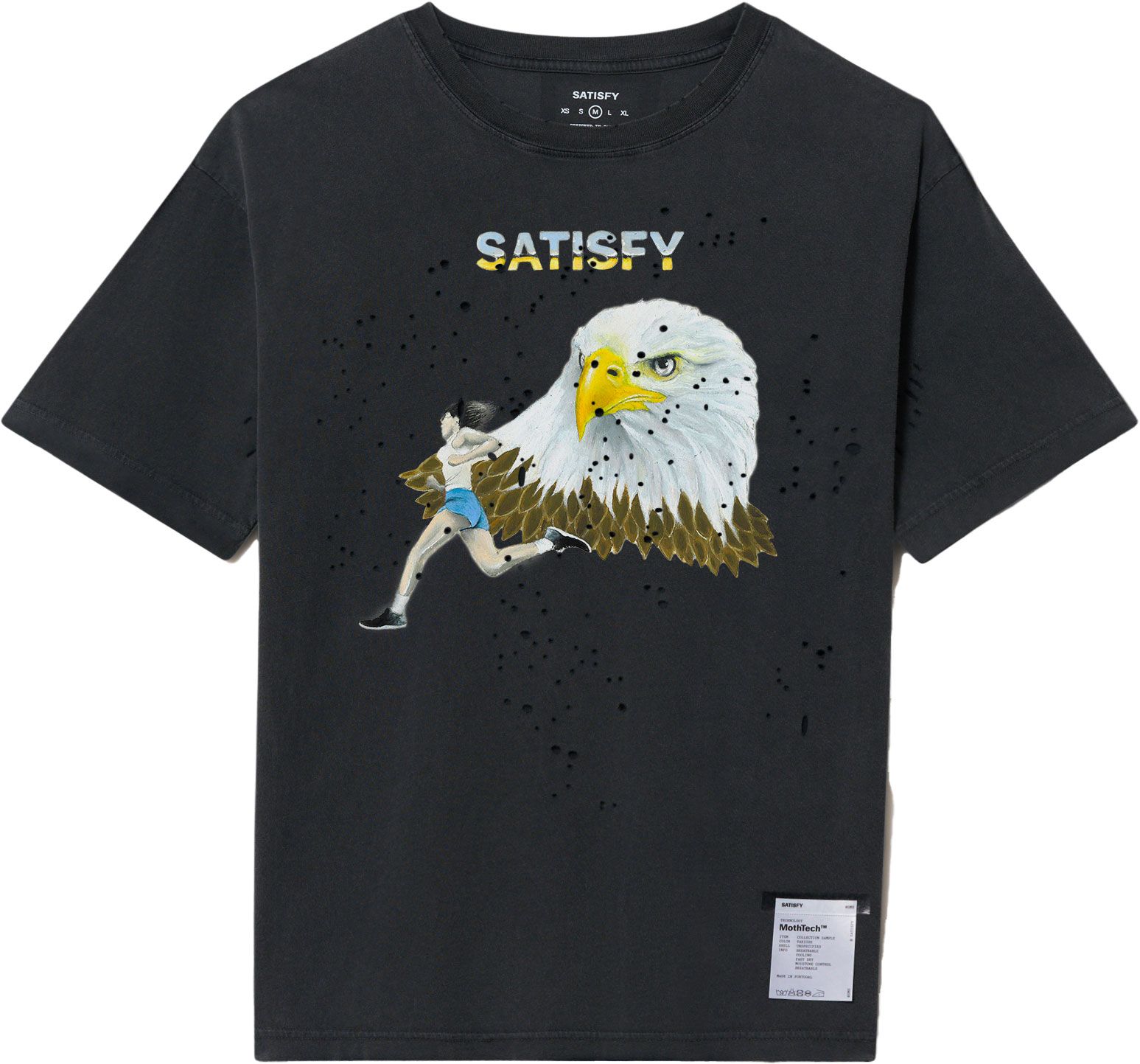 MothTech T-Shirt Aged Black + Satisfy
