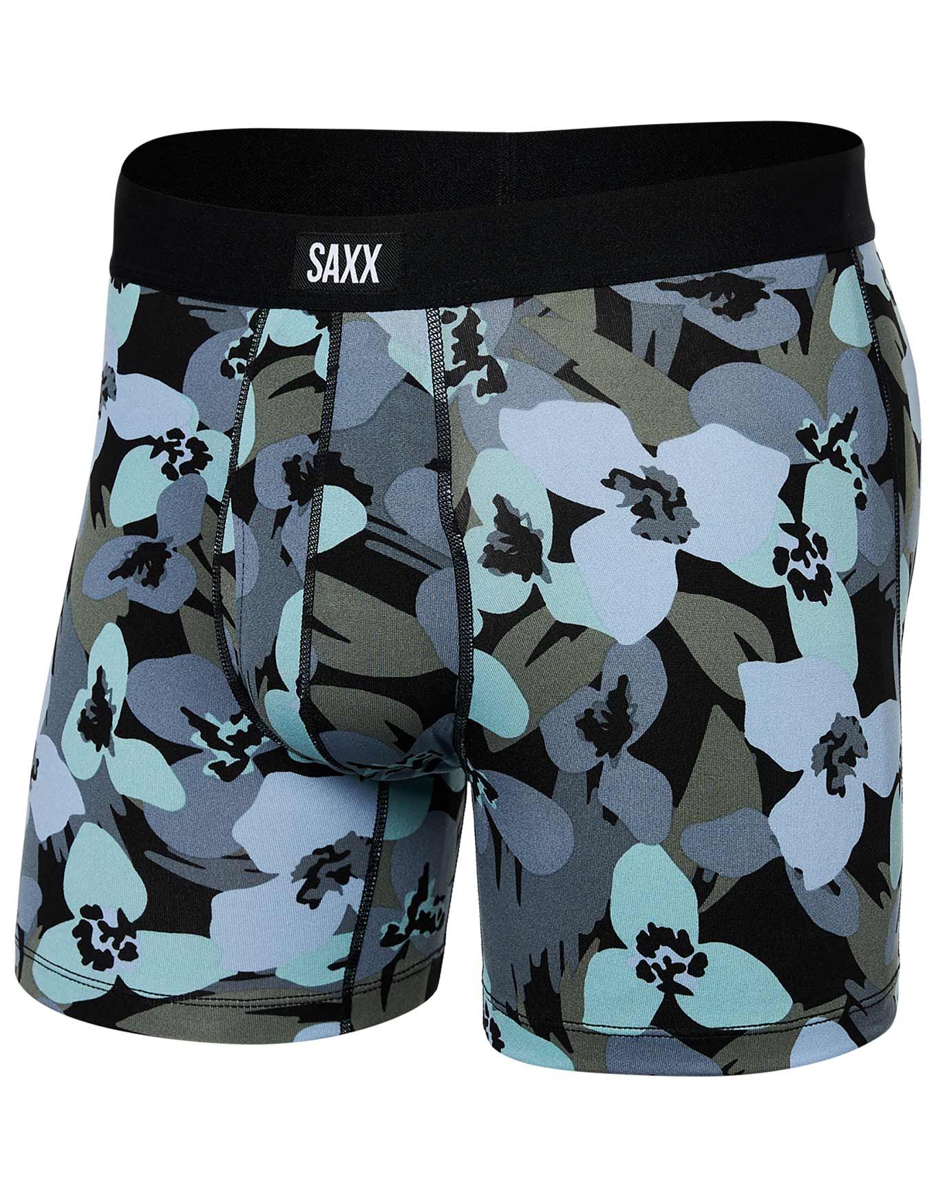 Daytripper Boxer Brief Fly Camo Flowers Blue Fog + Saxx Underwear