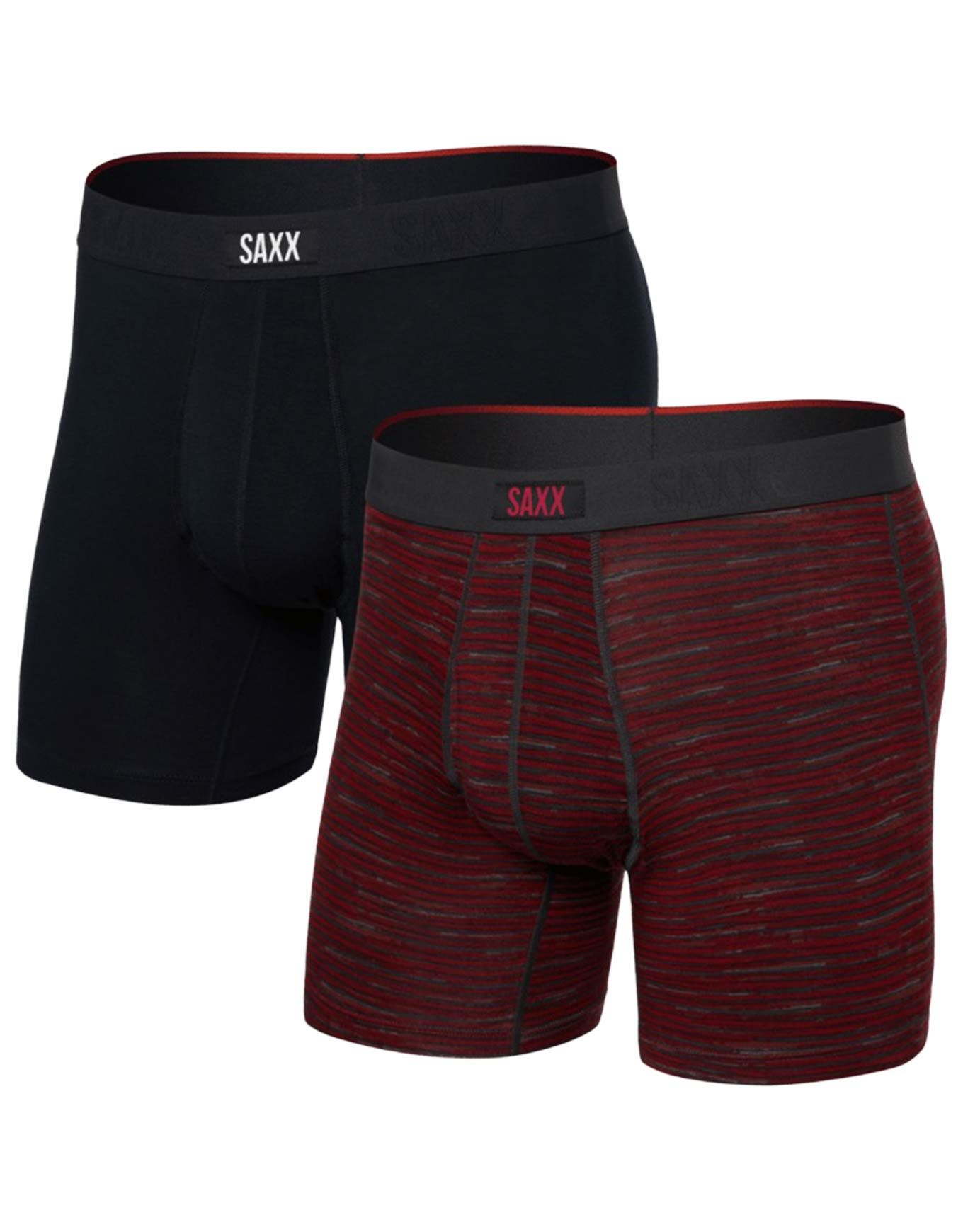 Vibe Xtra BB Fly 2pk Spacedye Stripe/Black + Saxx Underwear