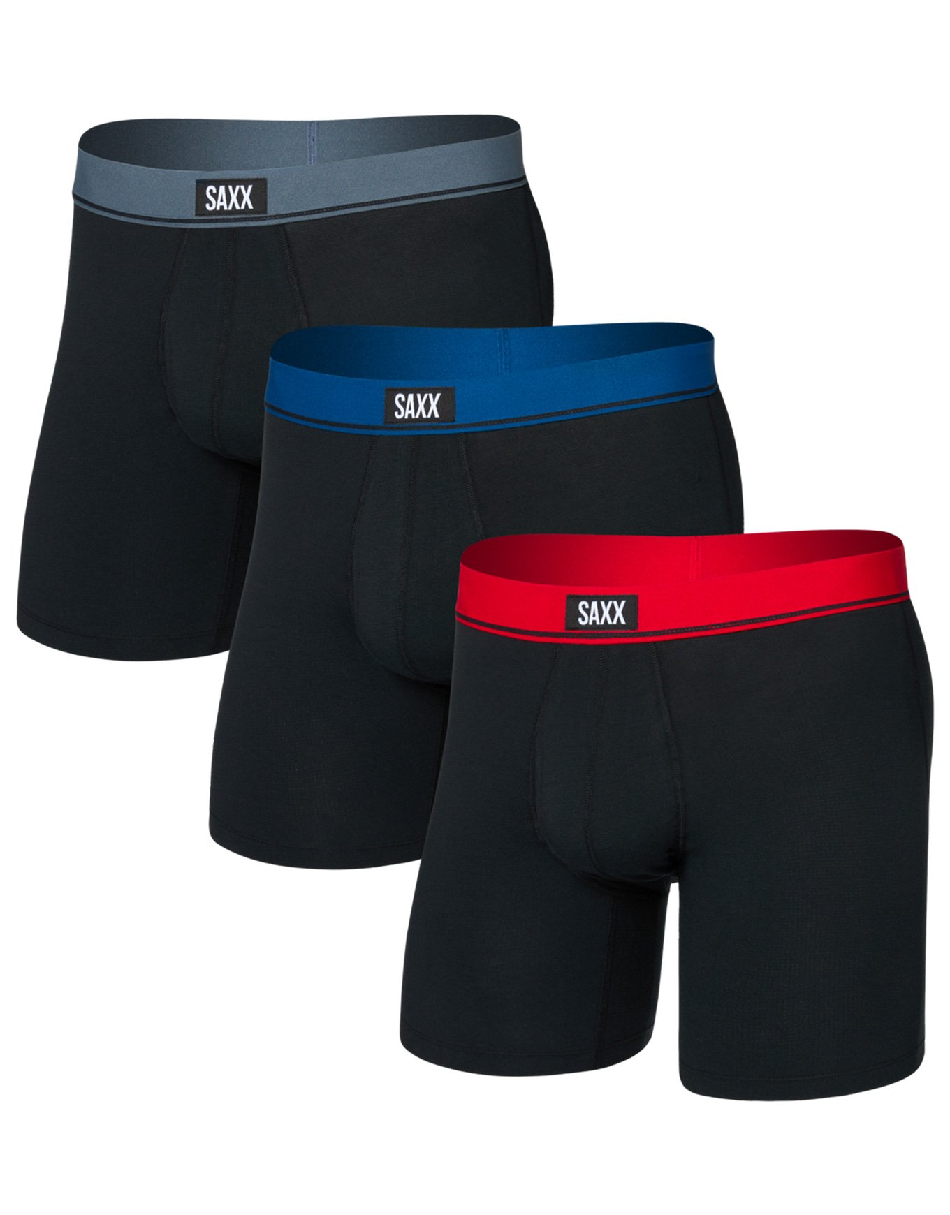 Essential Cotton BB Fly 3pk Red/Navy/Turbulence WB + Saxx Underwear