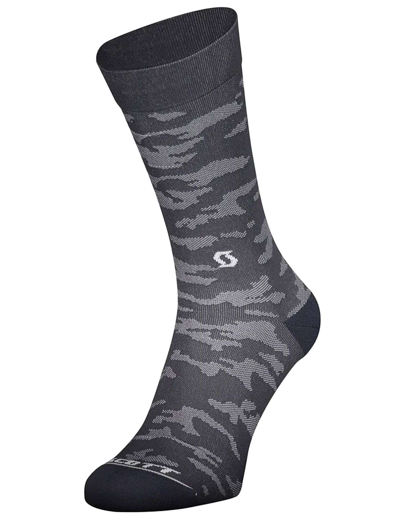 Sock Trail Camo Crew Dark Grey/White + Scott