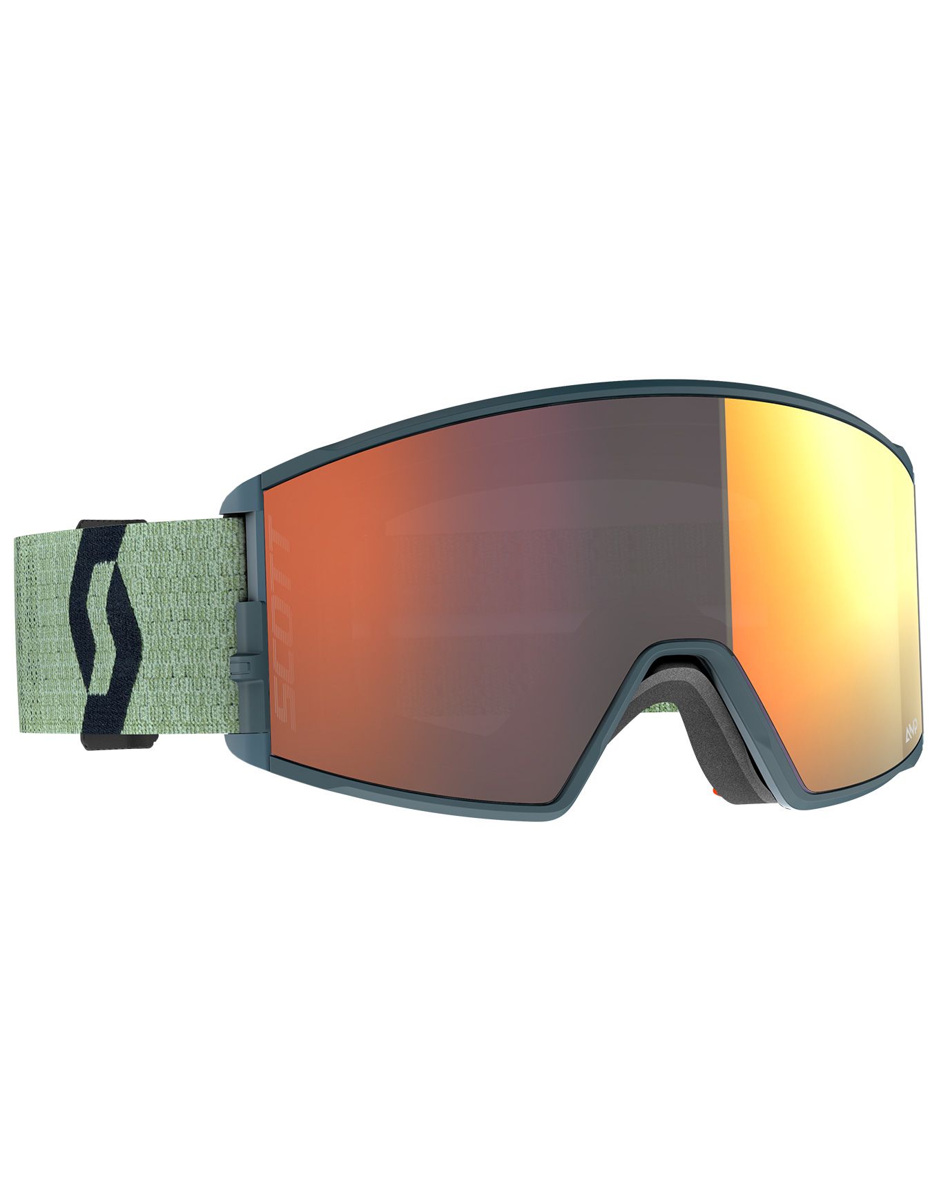React Soft Green / Black / Solar Red Chrome + Scott