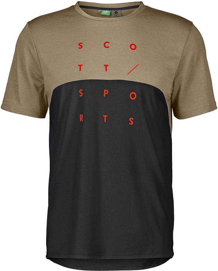 Trail Flow DRI SS Tee M Toast Beige/Black + Scott