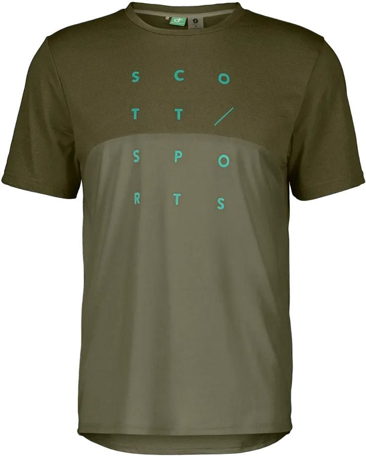 Trail Flow DRI SS Tee M Fir Green/Hay Green + Scott