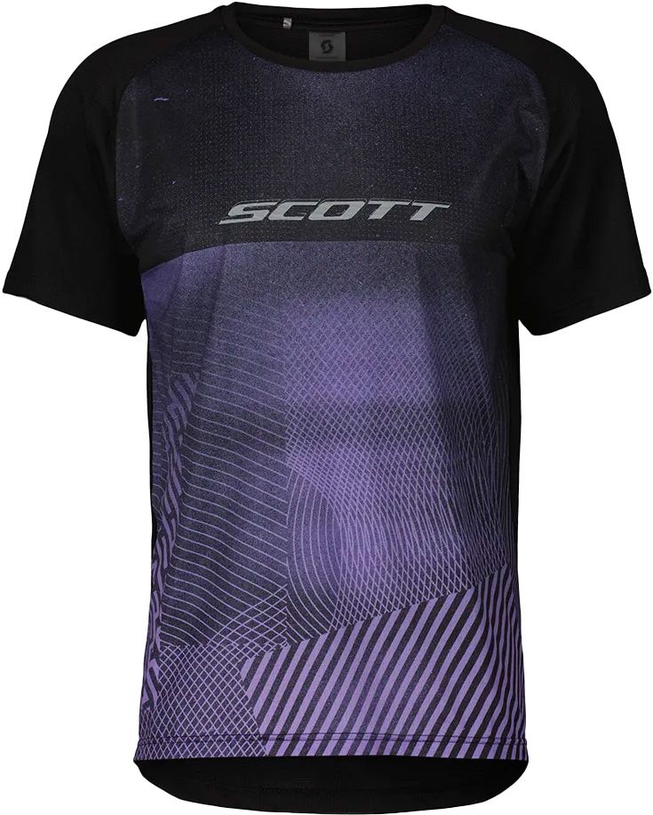 Trail Tuned SS Tee M Black/Swish Purple + Scott