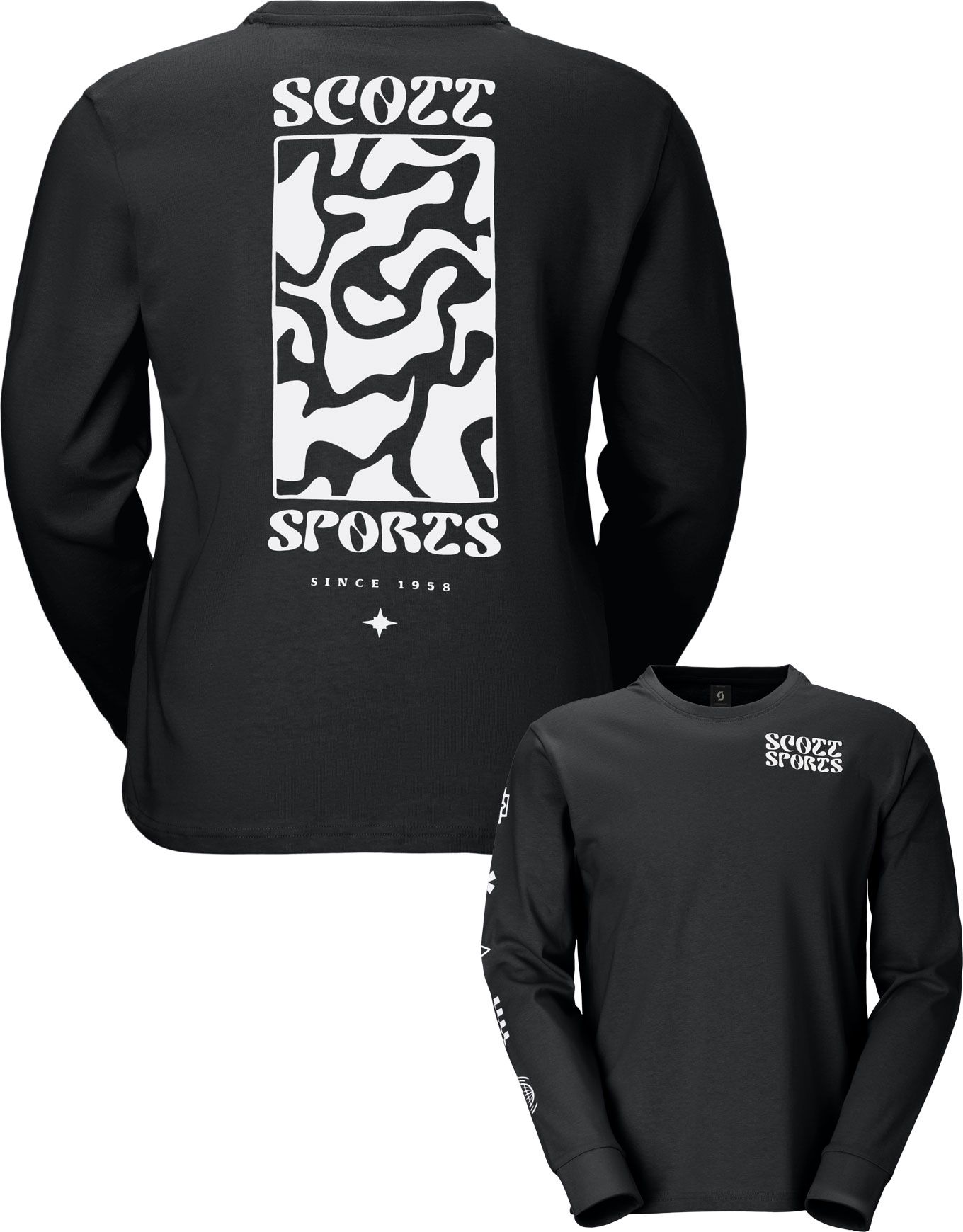 Graphic LS Tee M Black + Scott