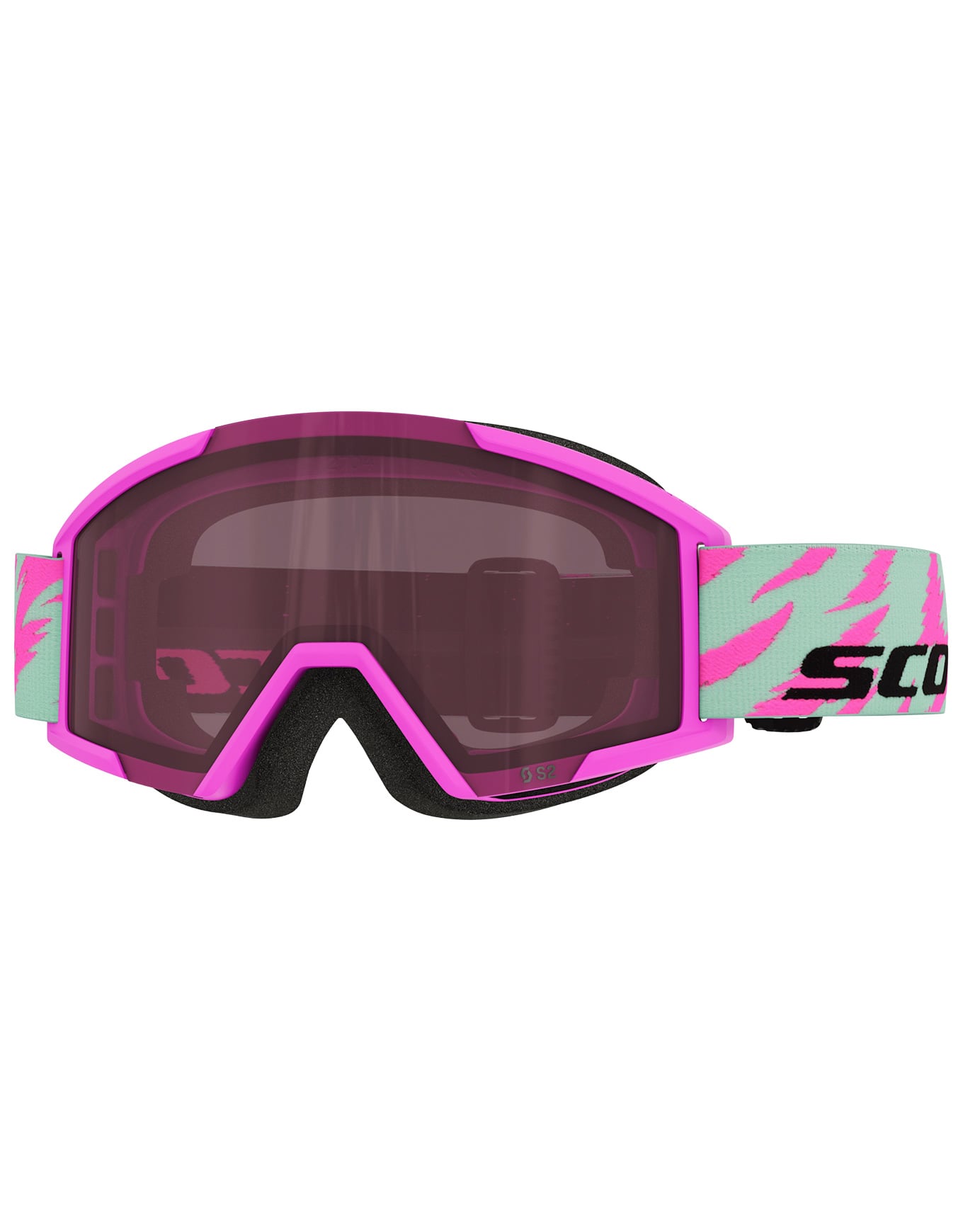 Shield Junior Neon Pink/Mint Green Rose S2 + Scott