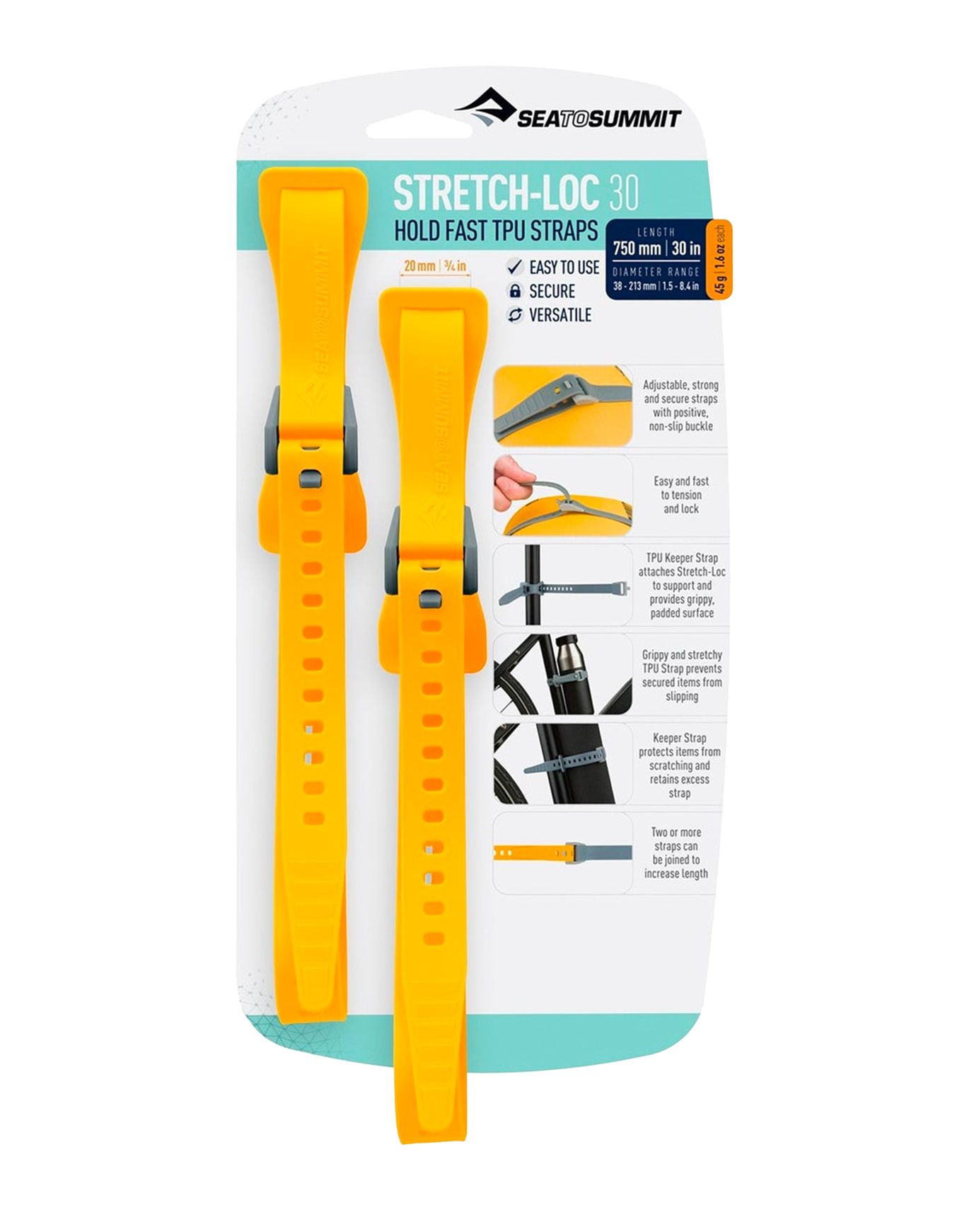 Pack De 2 Sangles Silicone 750Mm + Sea To Summit