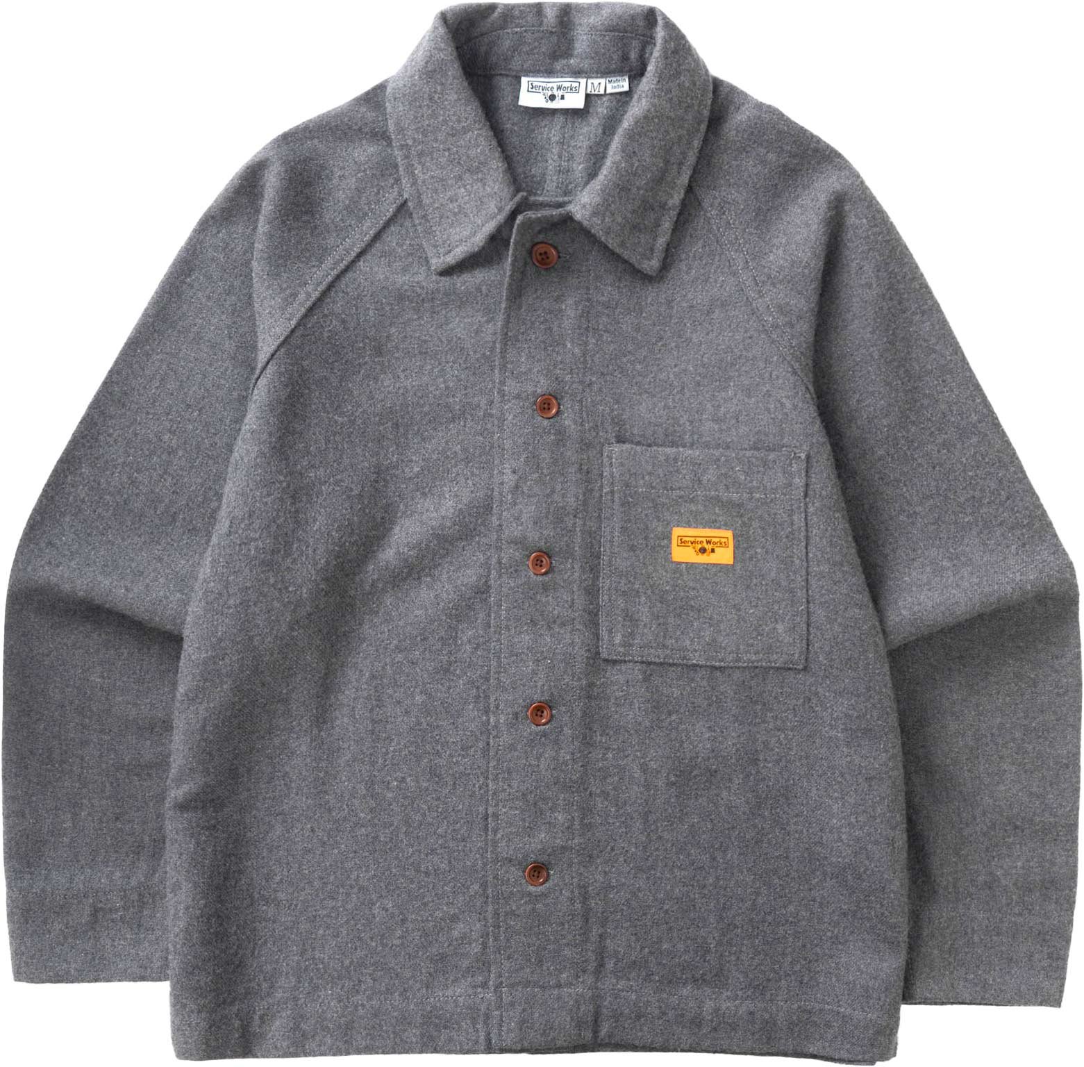 Flannel Foh Overshirt Charcoal + Service Works