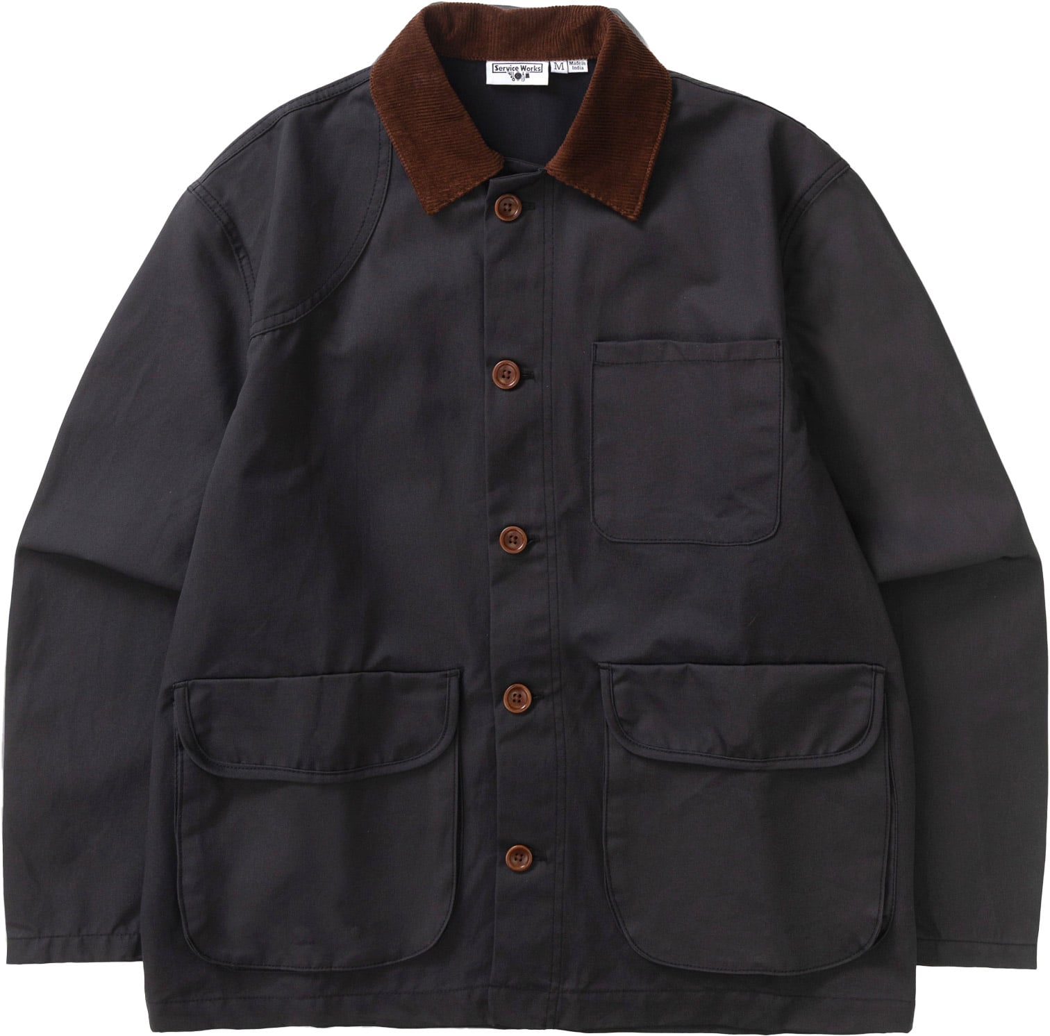 Waxed Barn Coat Black + Service Works