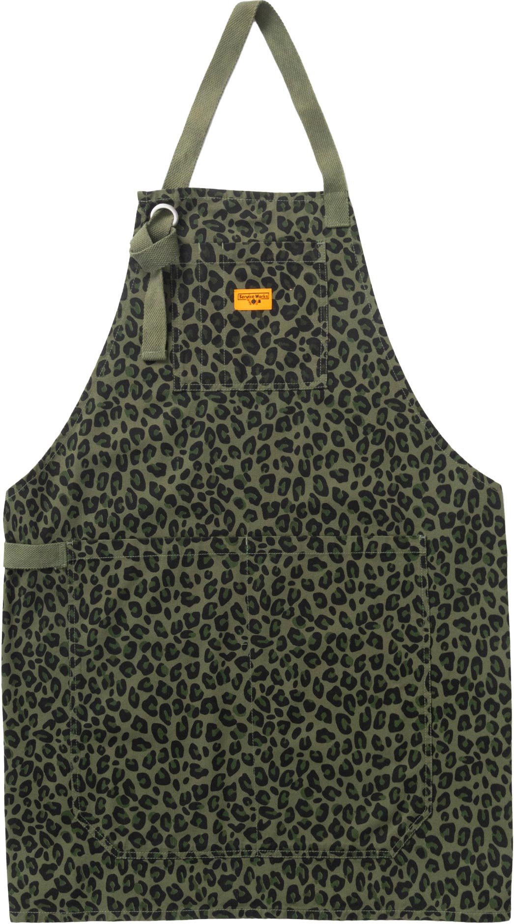 Patterned Apron Green Leopard + Service Works