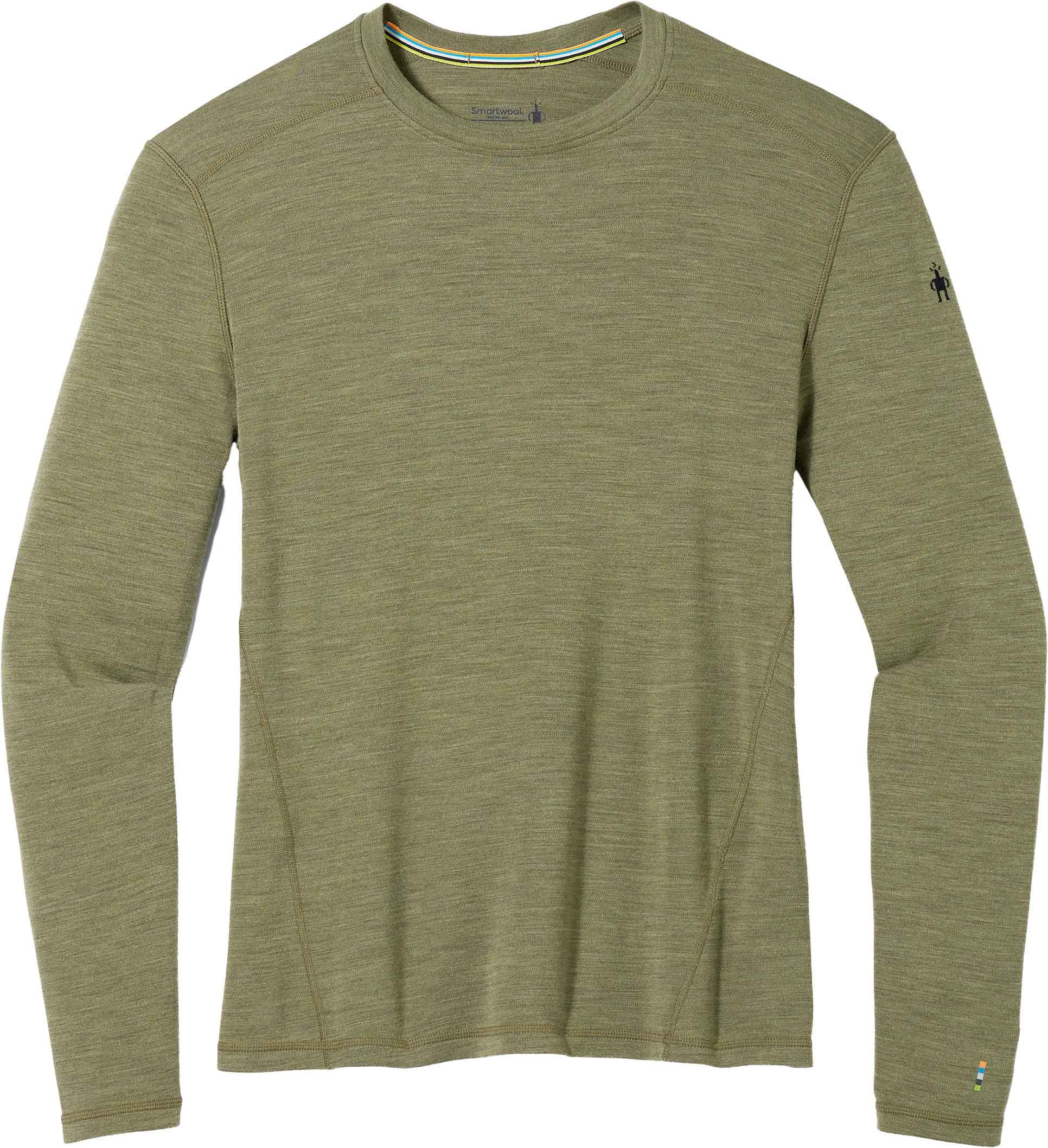 Men'S Classic Thermal Merino Base Layer Winter Moss Heather + Smartwool