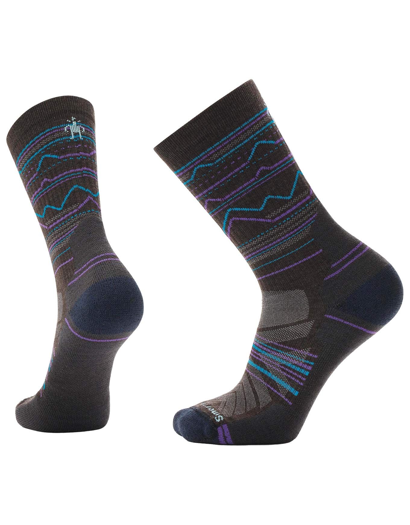 Hike Light Cushion Mountain Range Crew S Chestnut + Smartwool