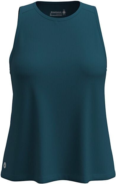 W Active Ultralite High Neck Tank Twilight Blue + Smartwool