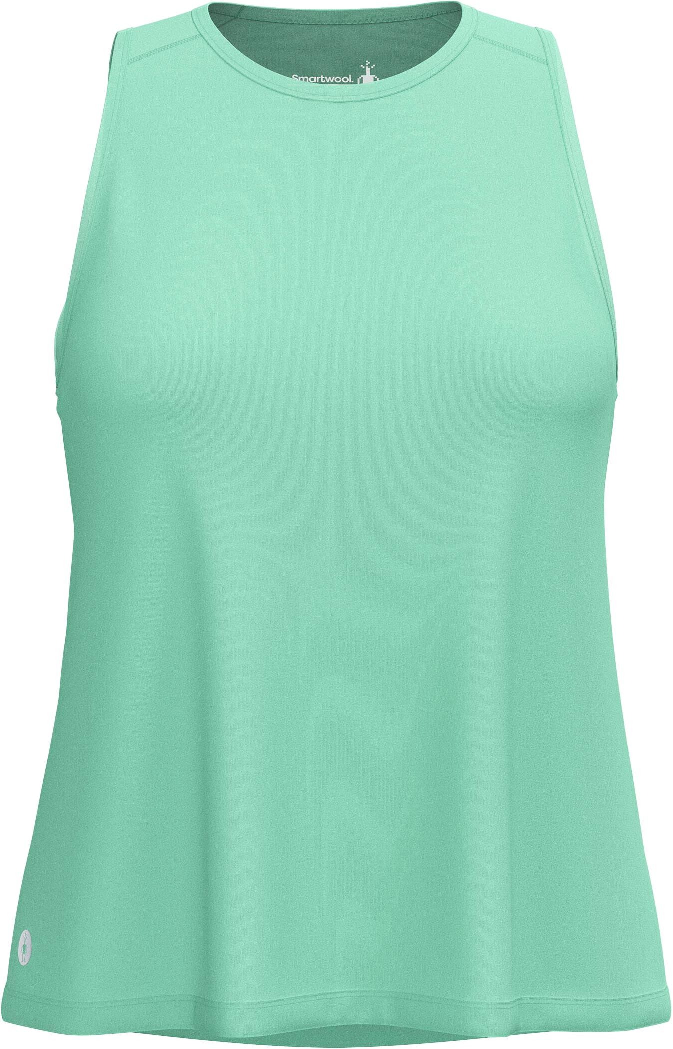 W Active Ultralite High Neck Tank Zen Green + Smartwool