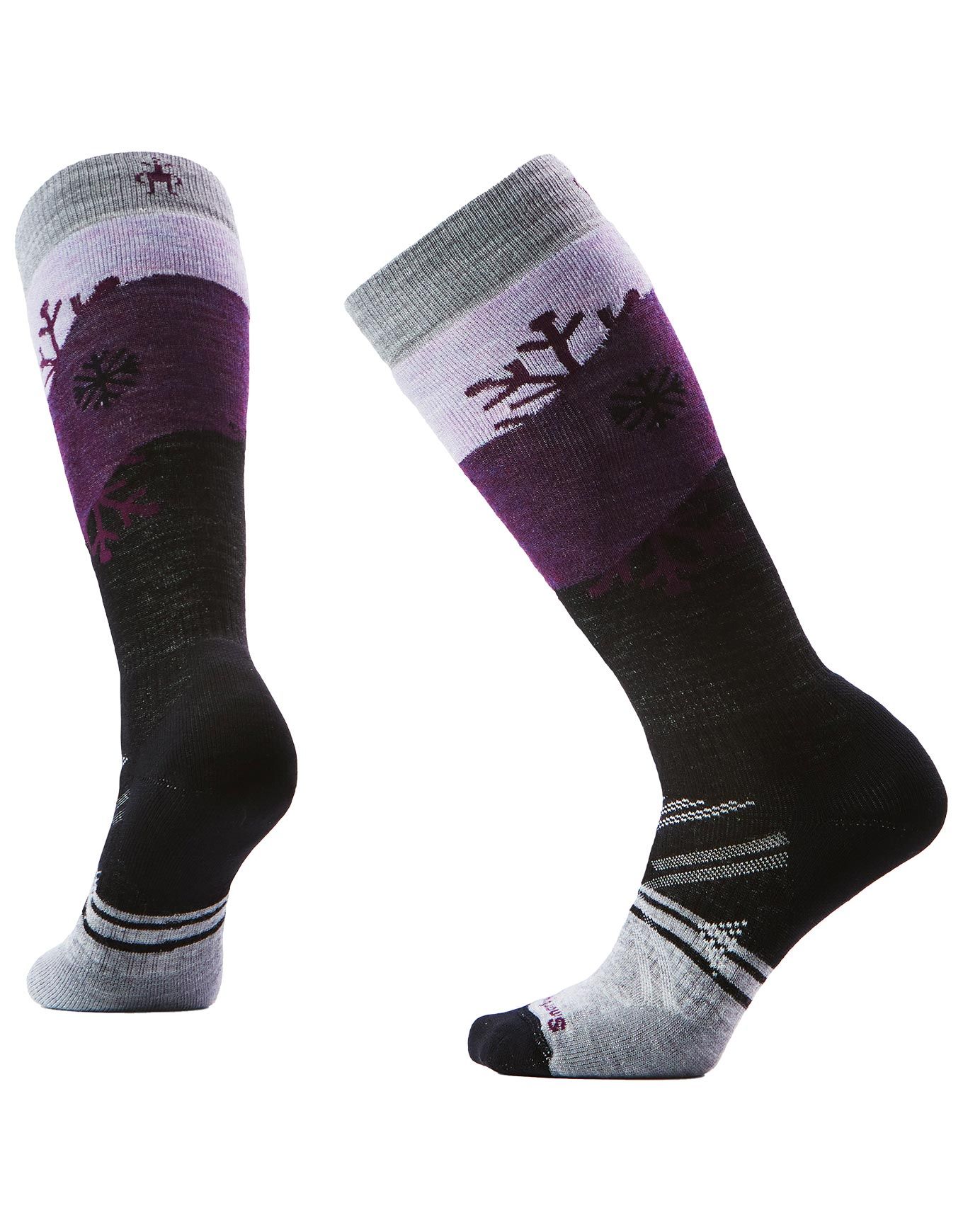W Ski Full Cushion Snowpocalypse OTC Socks Purple Eclipse + Smartwool