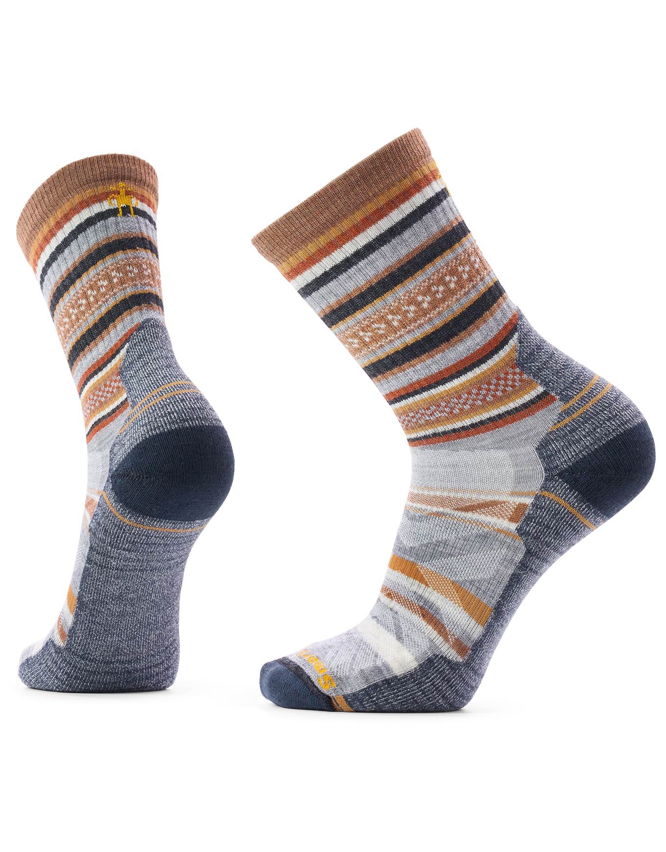 Hike Light Cushion Panorama Crew Socks Light Gray + Smartwool