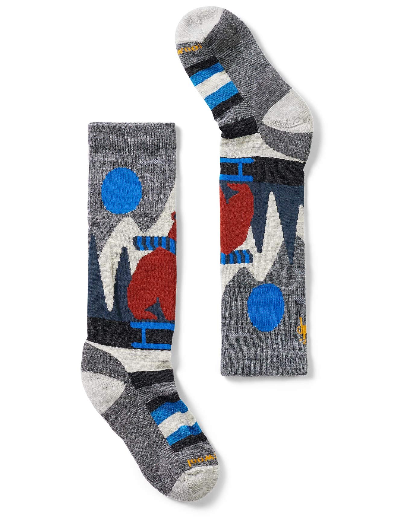 K Ski Light Cushion Sleigh Bear OTC Socks Medium Gray + Smartwool