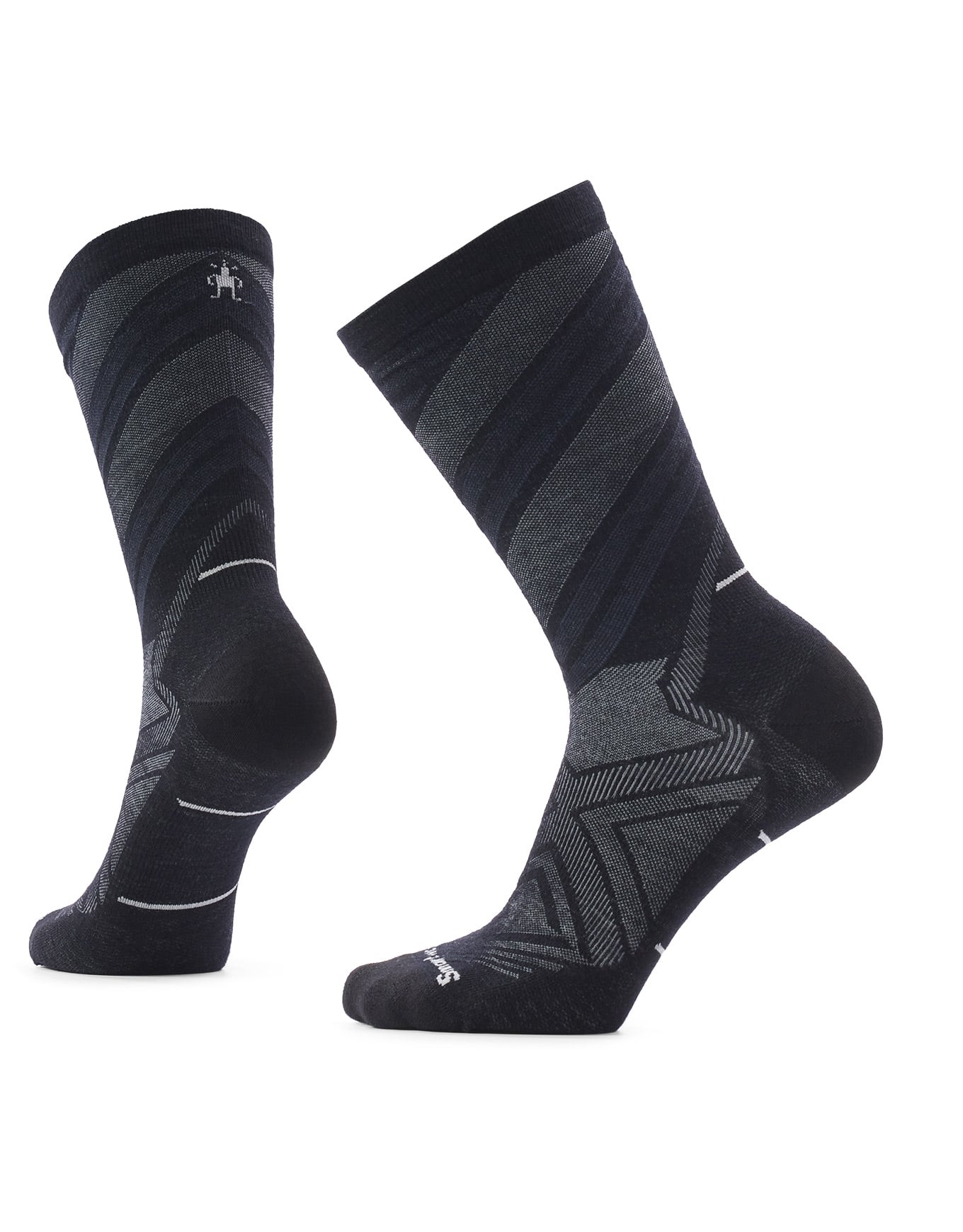 Run Zero Cushion Crew Socks Black + Smartwool