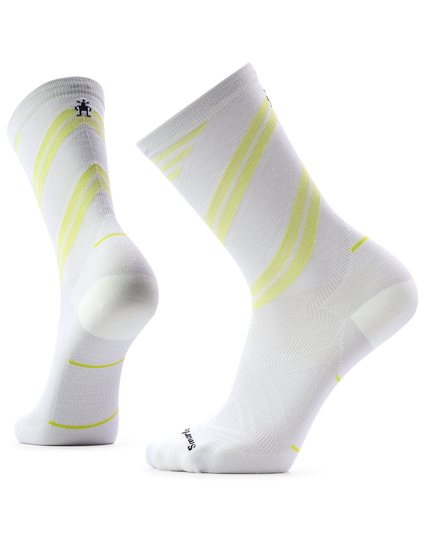 Run Zero Cushion Crew Socks White + Smartwool