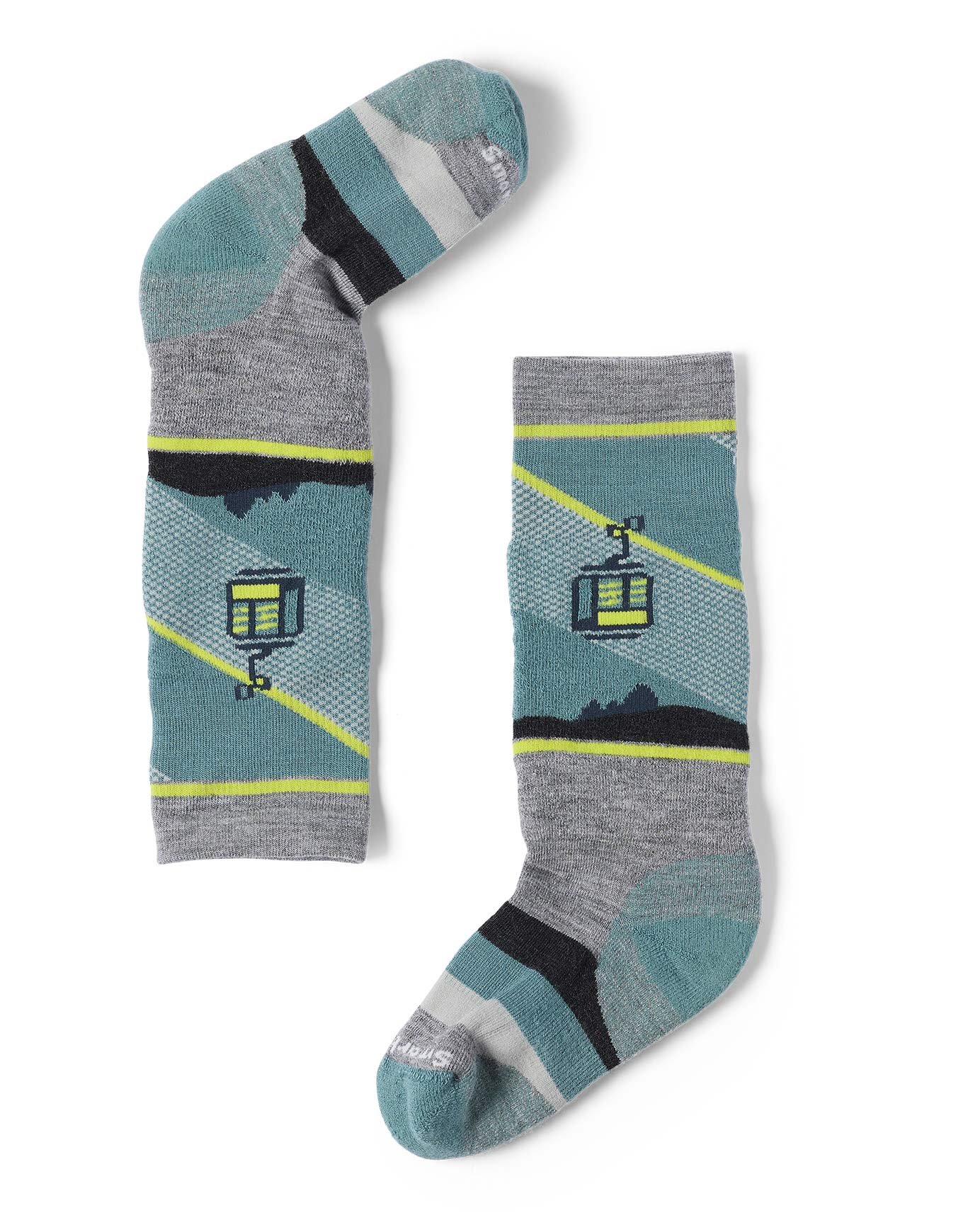 K Wintersport Full Cushion Gondola Games OTC Socks Light Gray + Smartwool