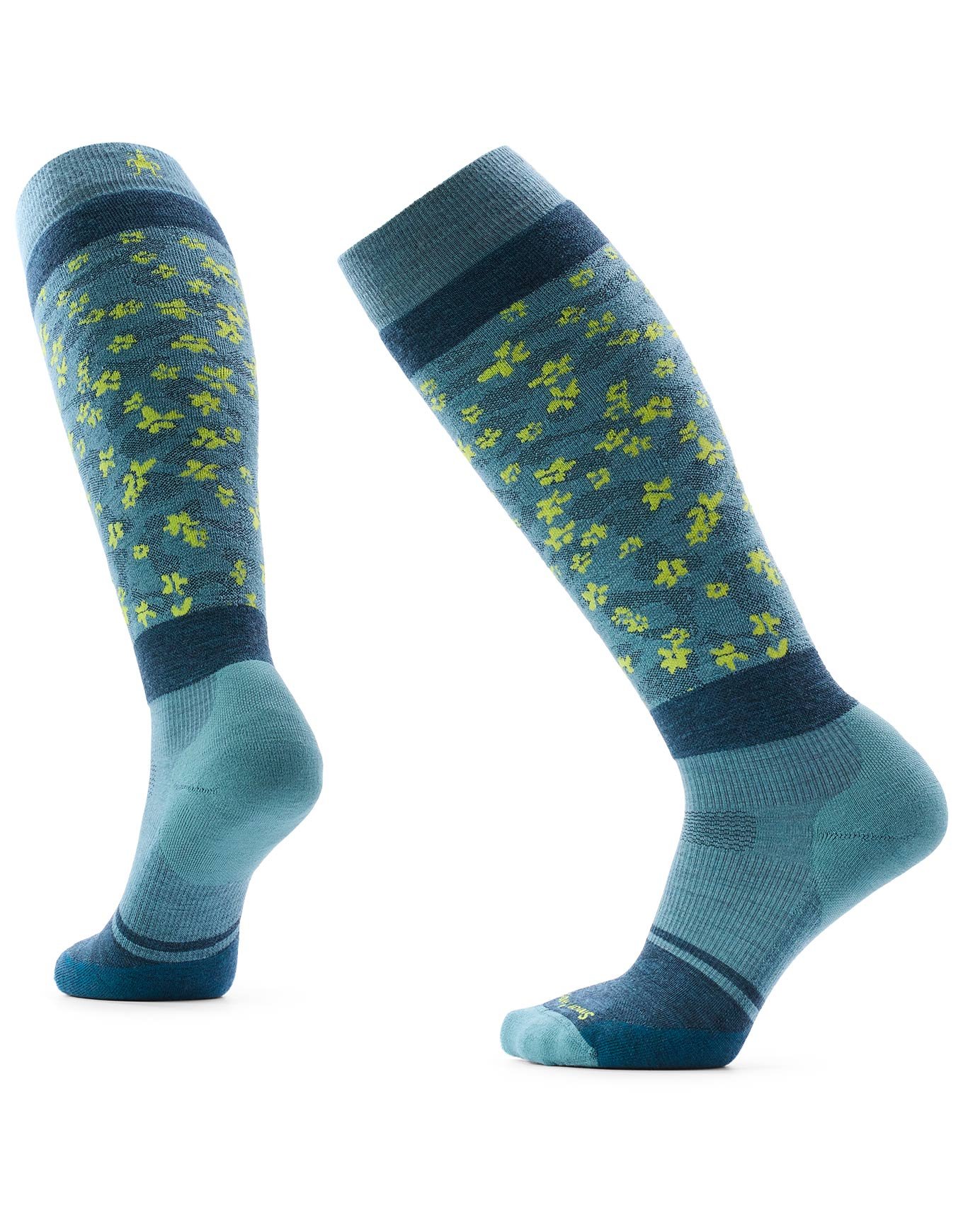 W Snowboard Targeted Cushion Wild Blossom OTC Socks Dusty Teal + Smartwool