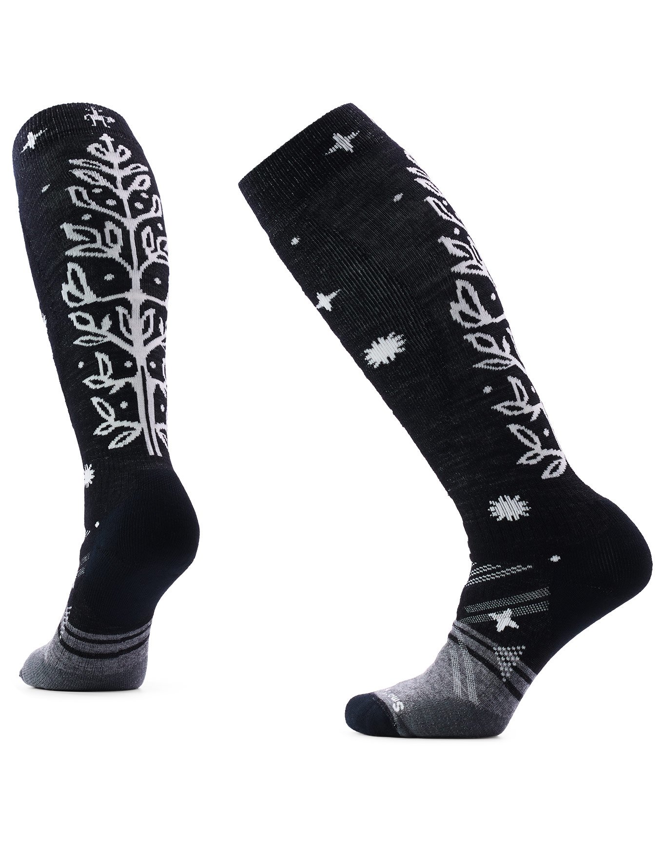 W Ski Full Cushion Ice Blossom OTC Socks Black + Smartwool