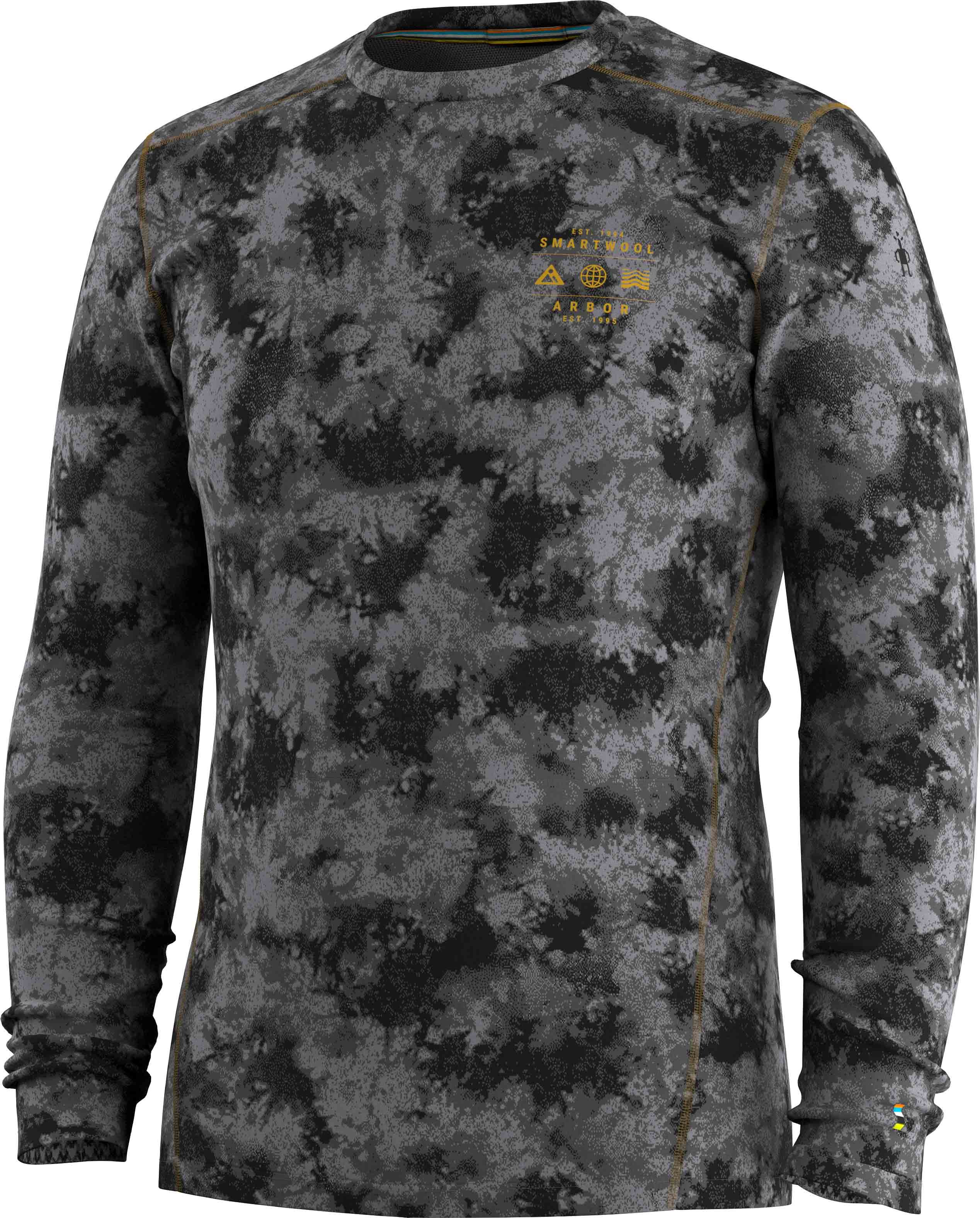 M Classic Thermal Merino Base Layer Crew Boxed Black Tie Dye/Honey Gold + Smartwool