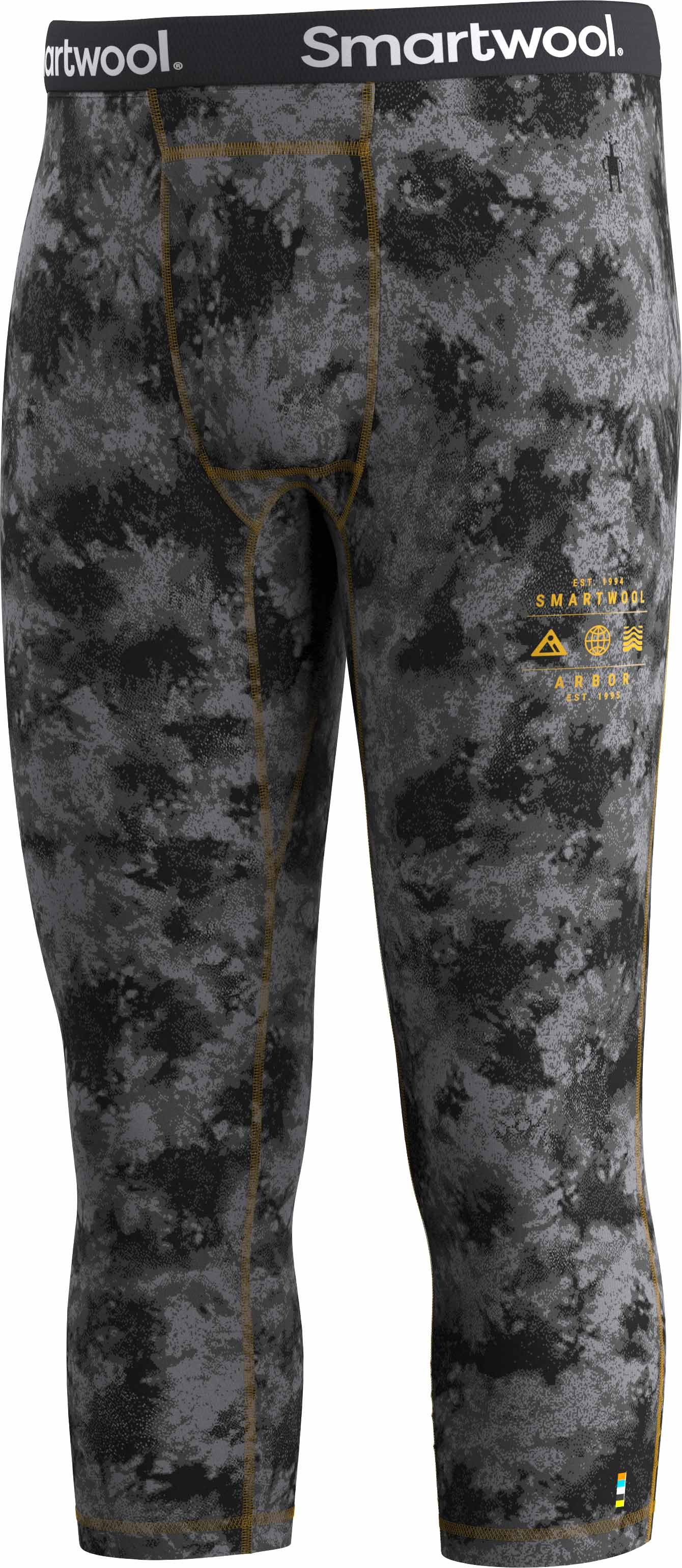 M Classic Thermal Merino Base Layer 3/4 Bottom Boxed Black Tie Dye/Honey Gold + Smartwool