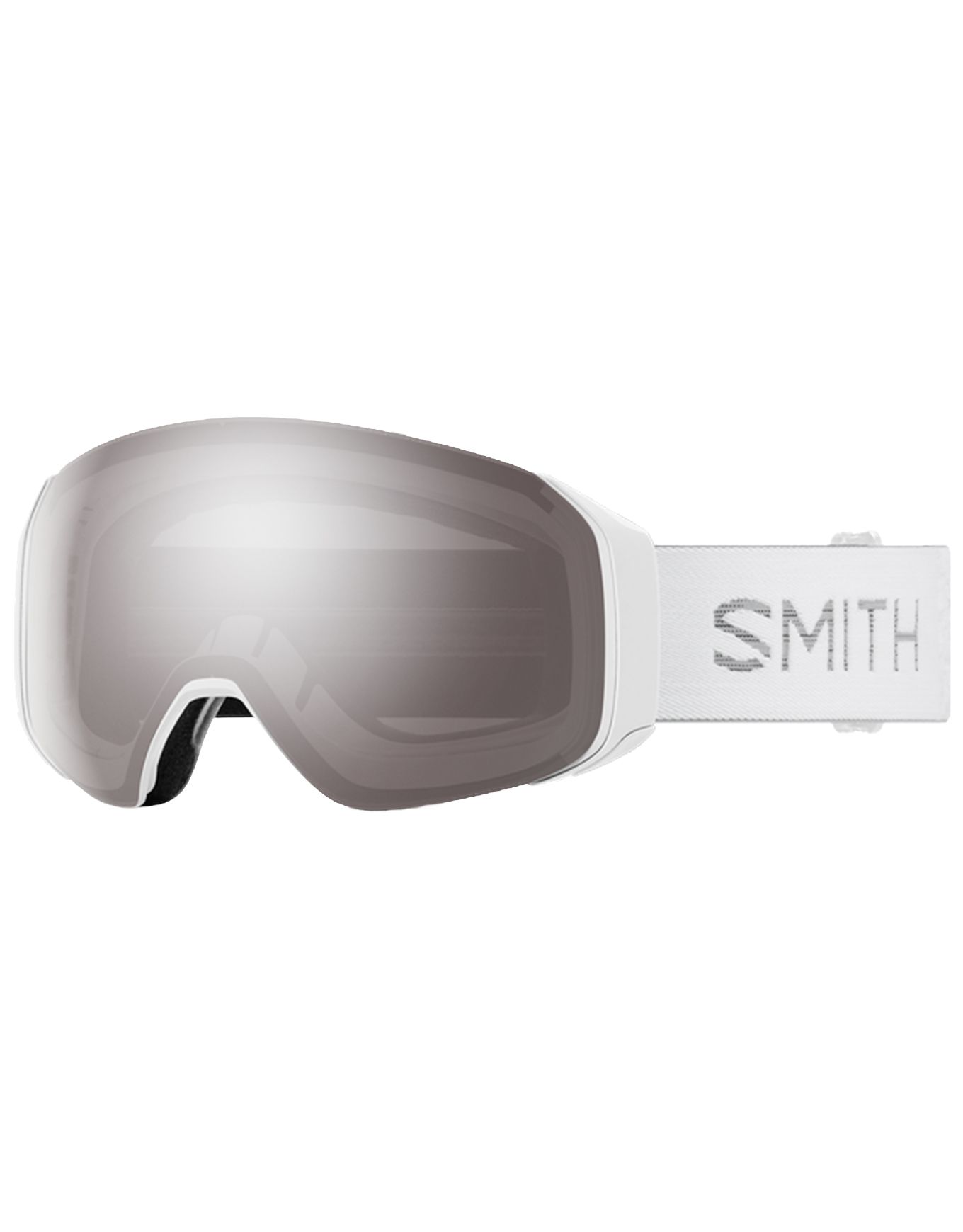 4D Mag S White Chunky Knit / Chromapop Sun Platinum Mirror + Smith