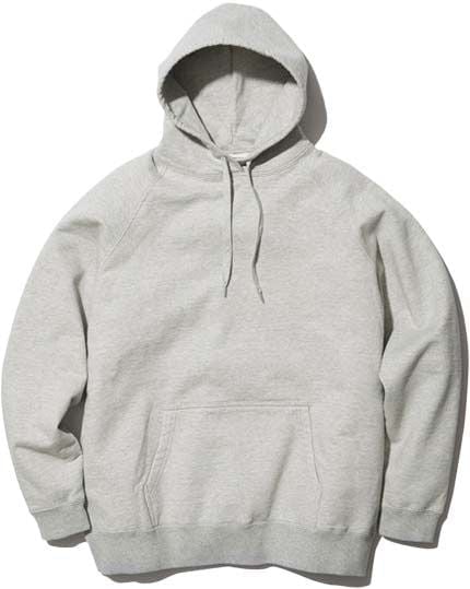 Recycled Cotton Pullover Hoodie Medium Grey + Snow Peak