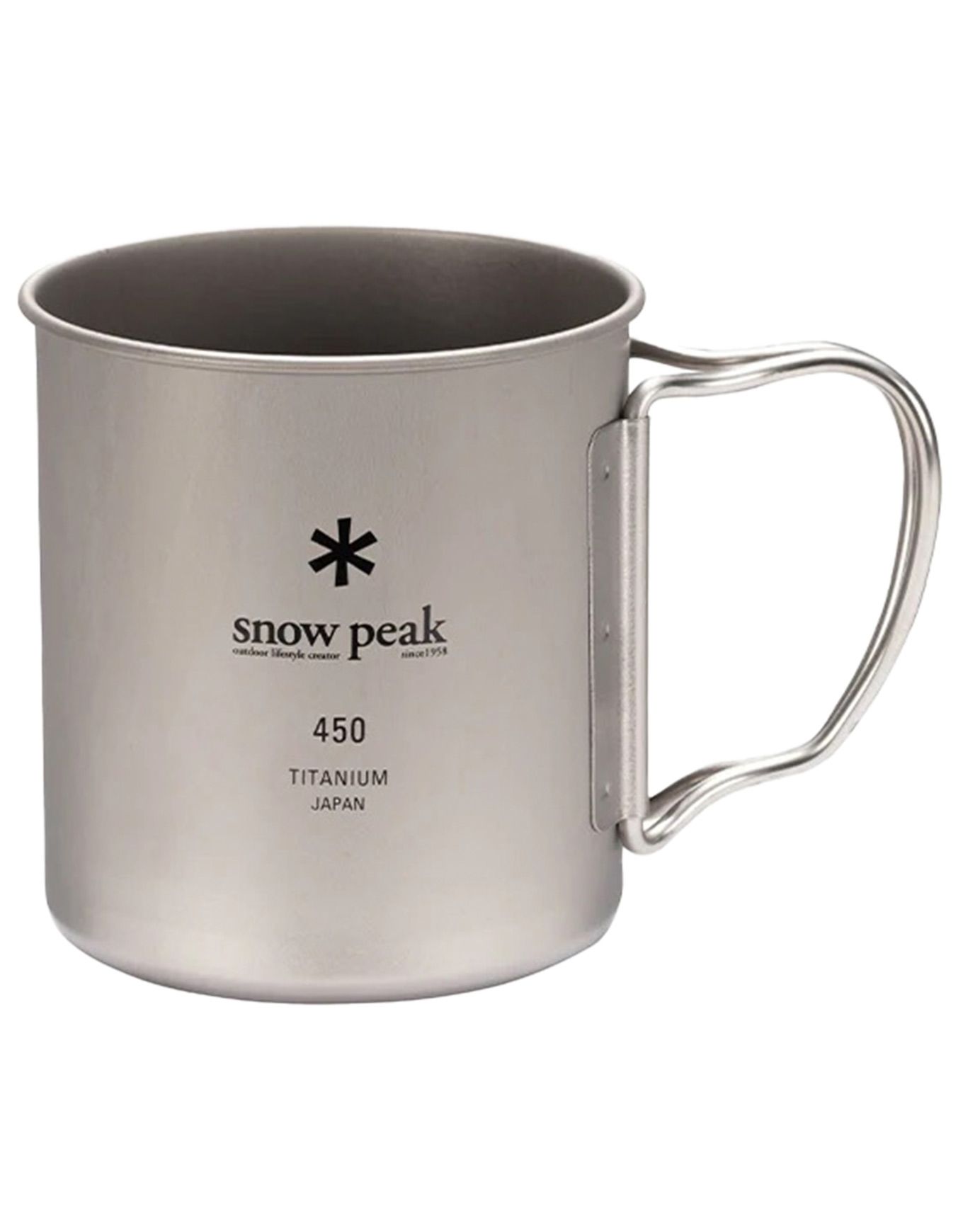 Titanium Single Wall 450 Mug Silver + Snow Peak