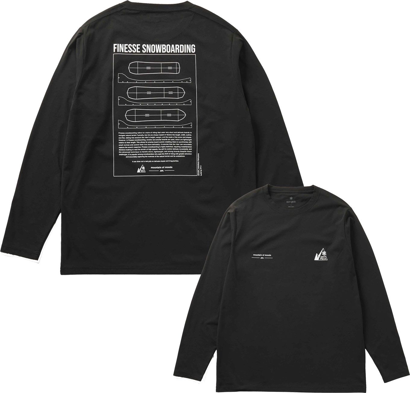 MofM Satoyama Long Sleeve T-Shirt Black + Snow Peak