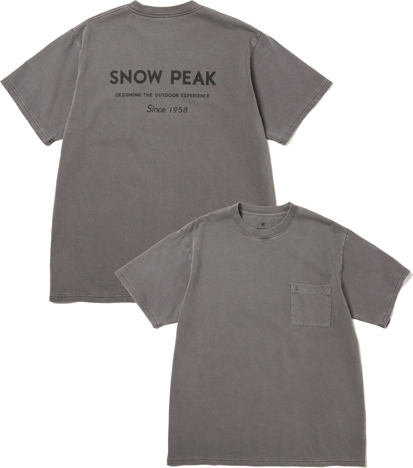 Garment Dyed T-Shirt Charcoal + Snow Peak