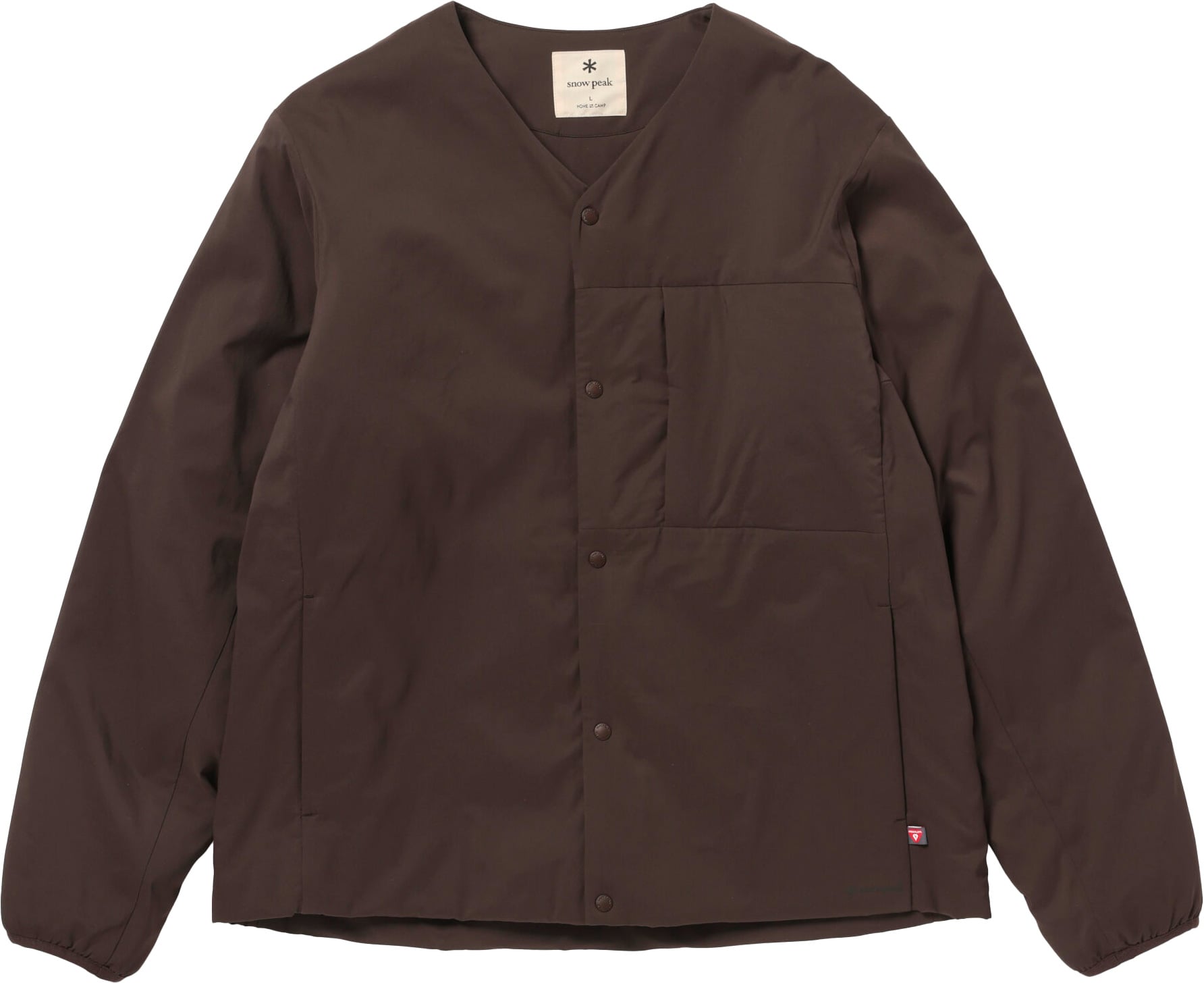 Flexible Insulated Cardigan Dark Brown + Snow Peak