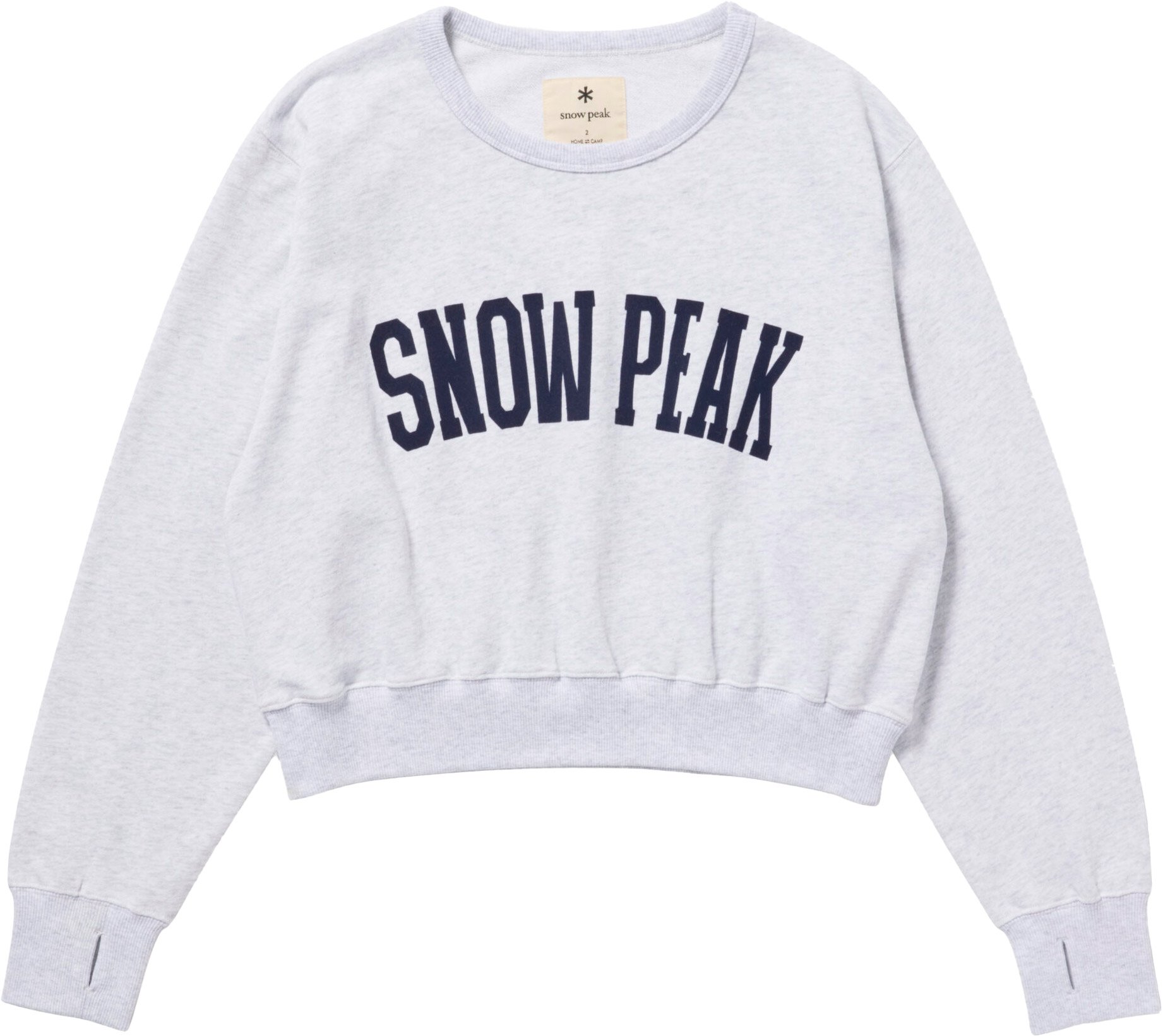 Urake Varsity Print Pullover W Light Grey + Snow Peak