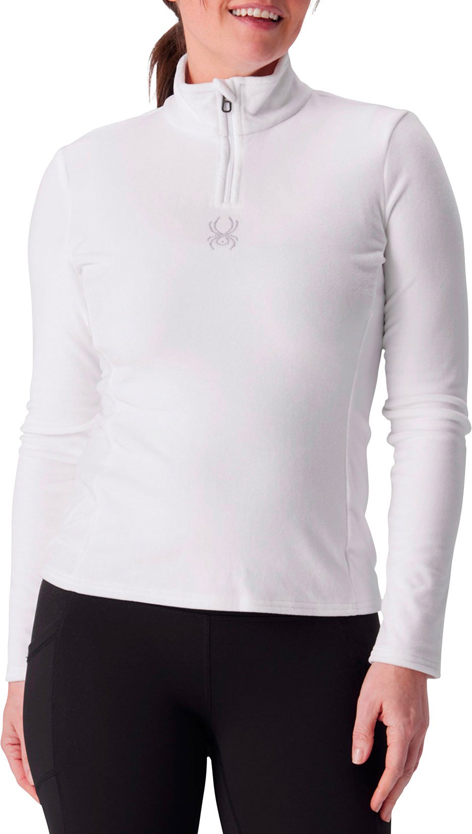 Shimmer Bug 1/2 Zip W White + Spyder