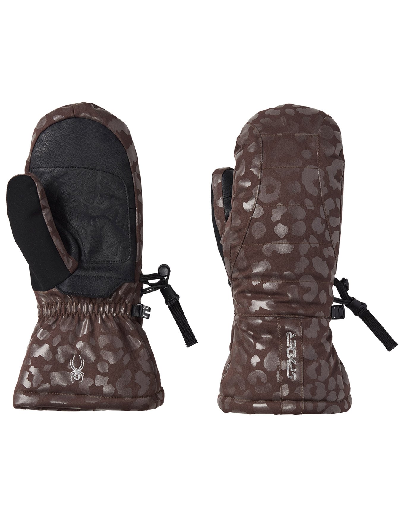 Inspire Ski Mittens W Leopard + Spyder
