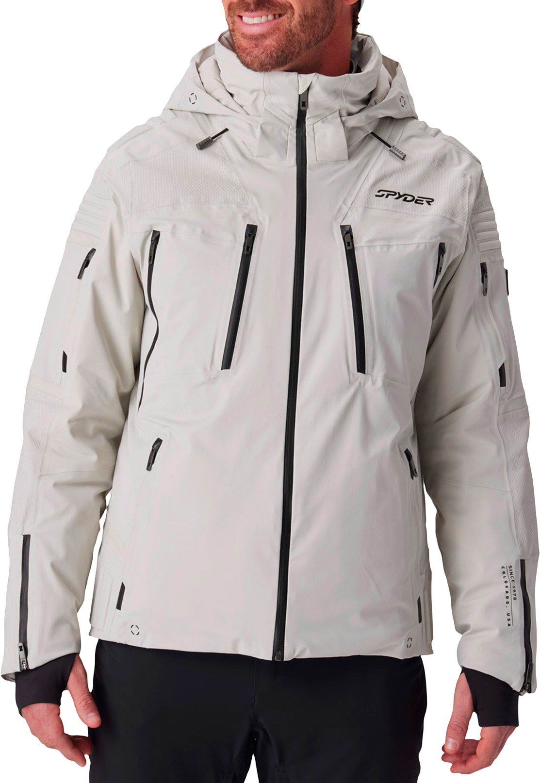 Pinnacle Jacket Light Grey + Spyder