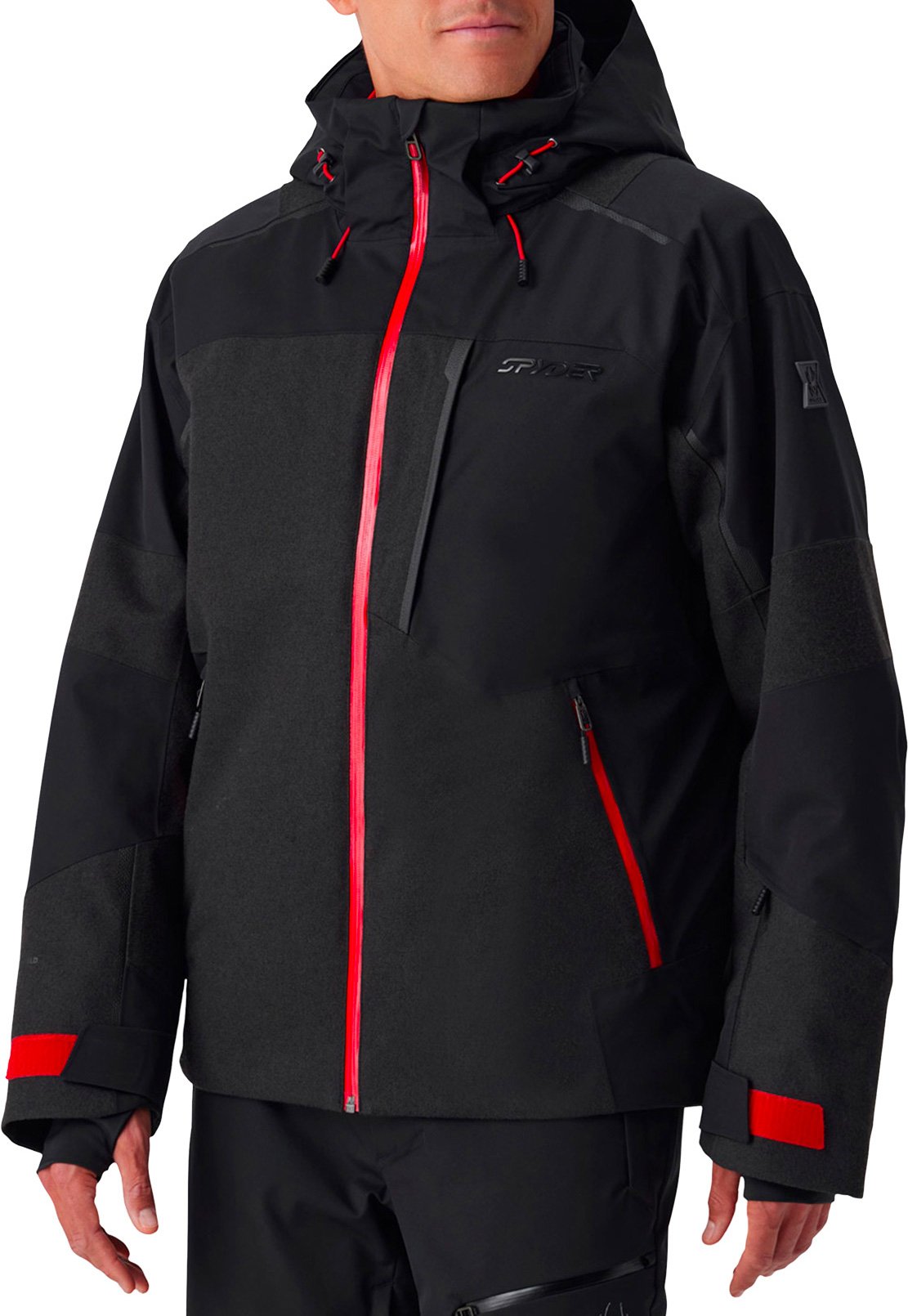 Leader Jacket Black Melange + Spyder