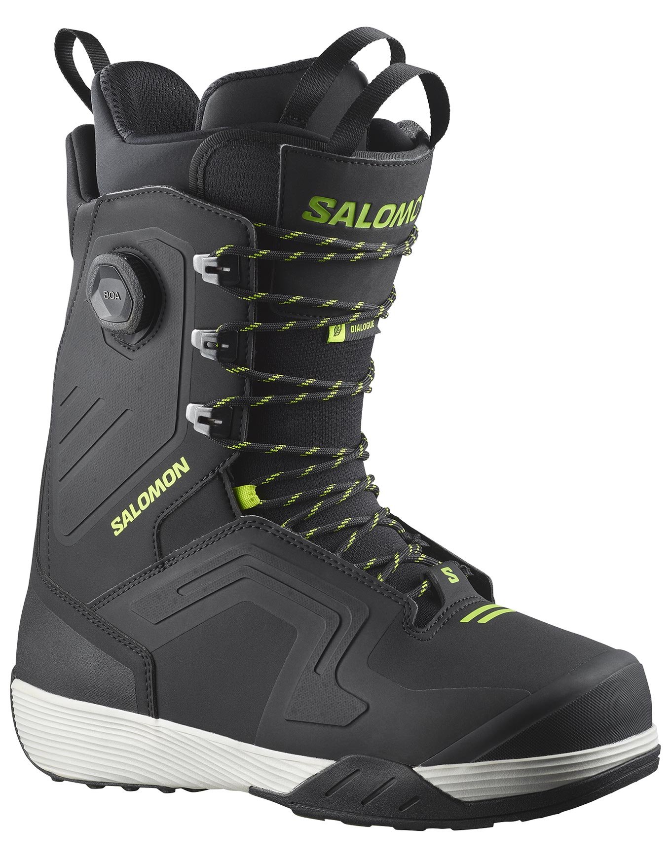 Dialogue Lace SJ BOA Black/Lunar Rock/Acid Lime + Salomon Snowboard