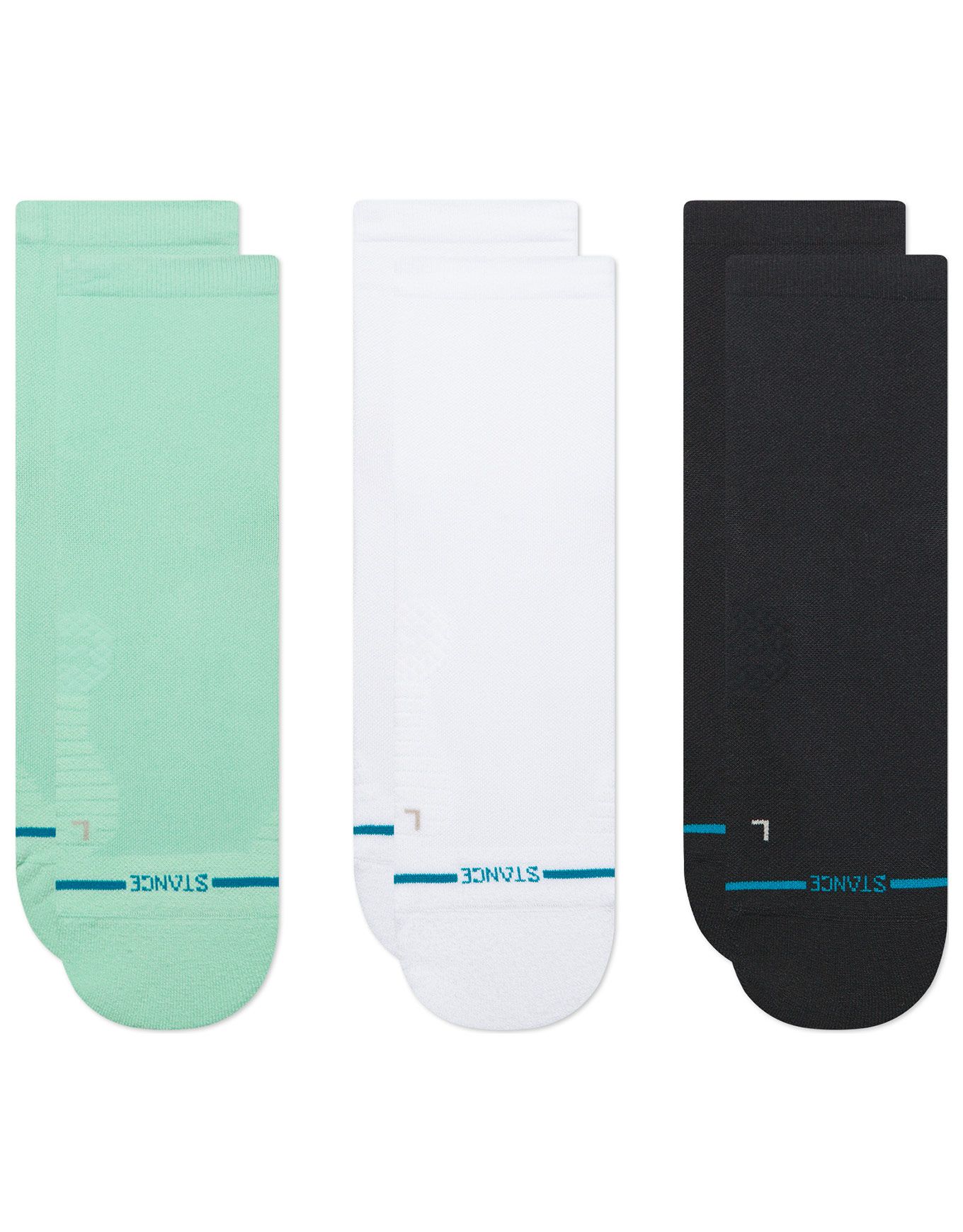 Run Light Quarter 3 Pack Mint + Stance