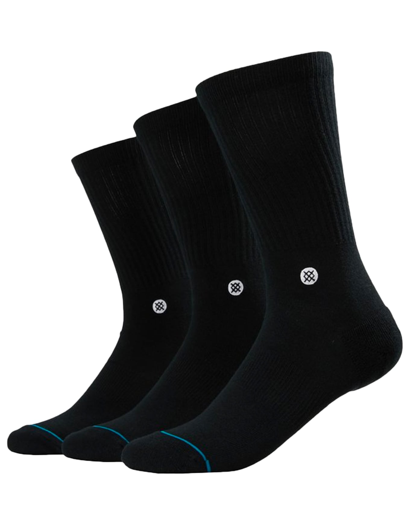 Icon 3 Pack Black/Black + Stance