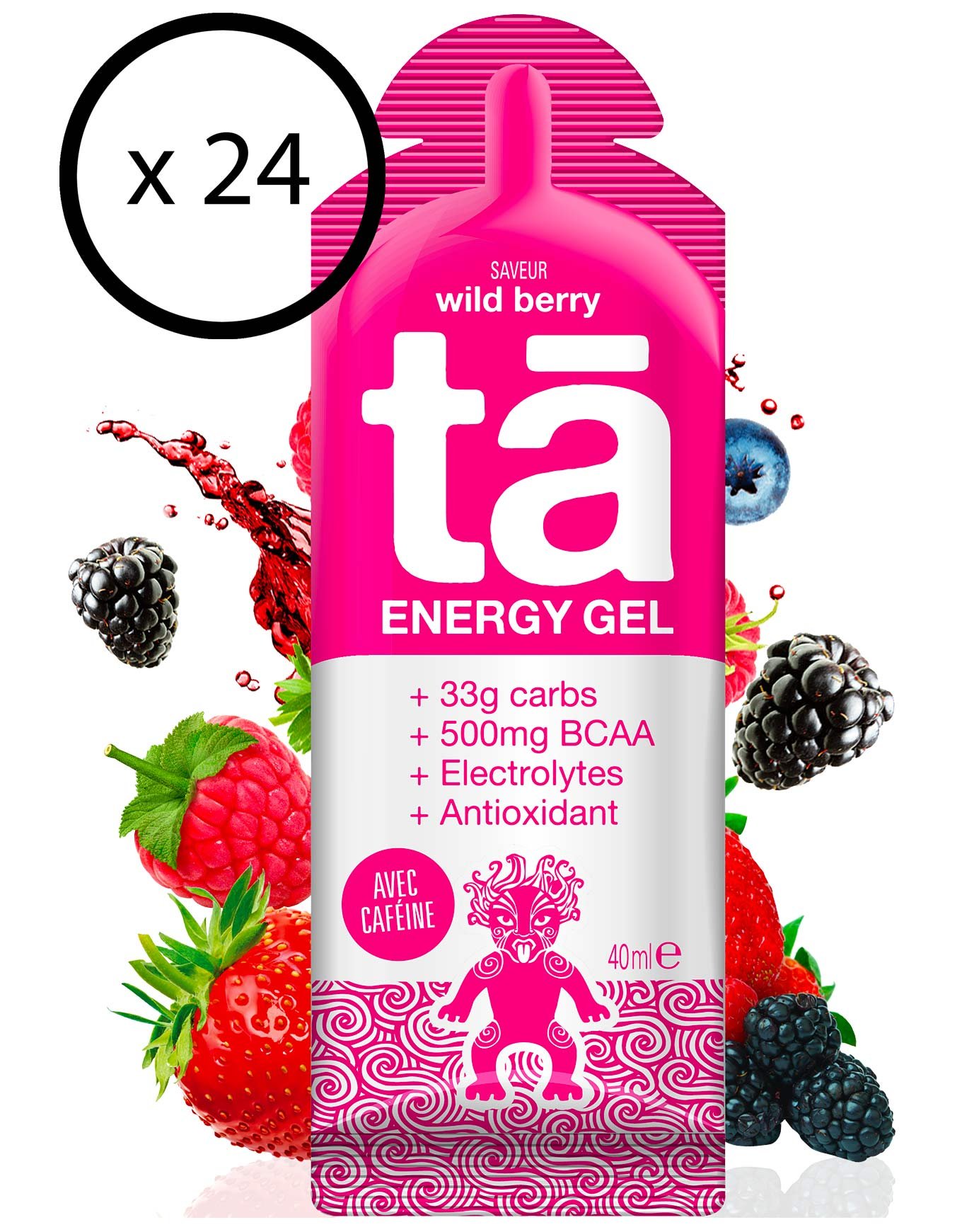 Pack Energy Gels Wild Berry (x24) + TA Energy