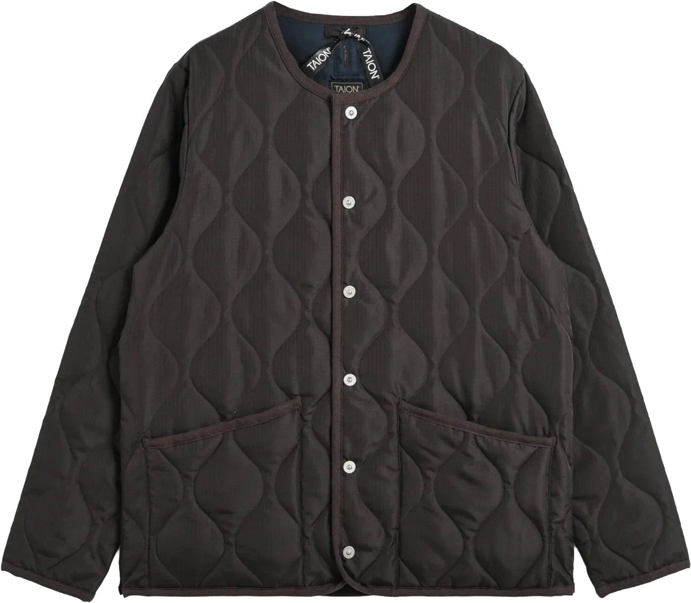 Military Crew Neck Down Jacket Dark Choco + Taion